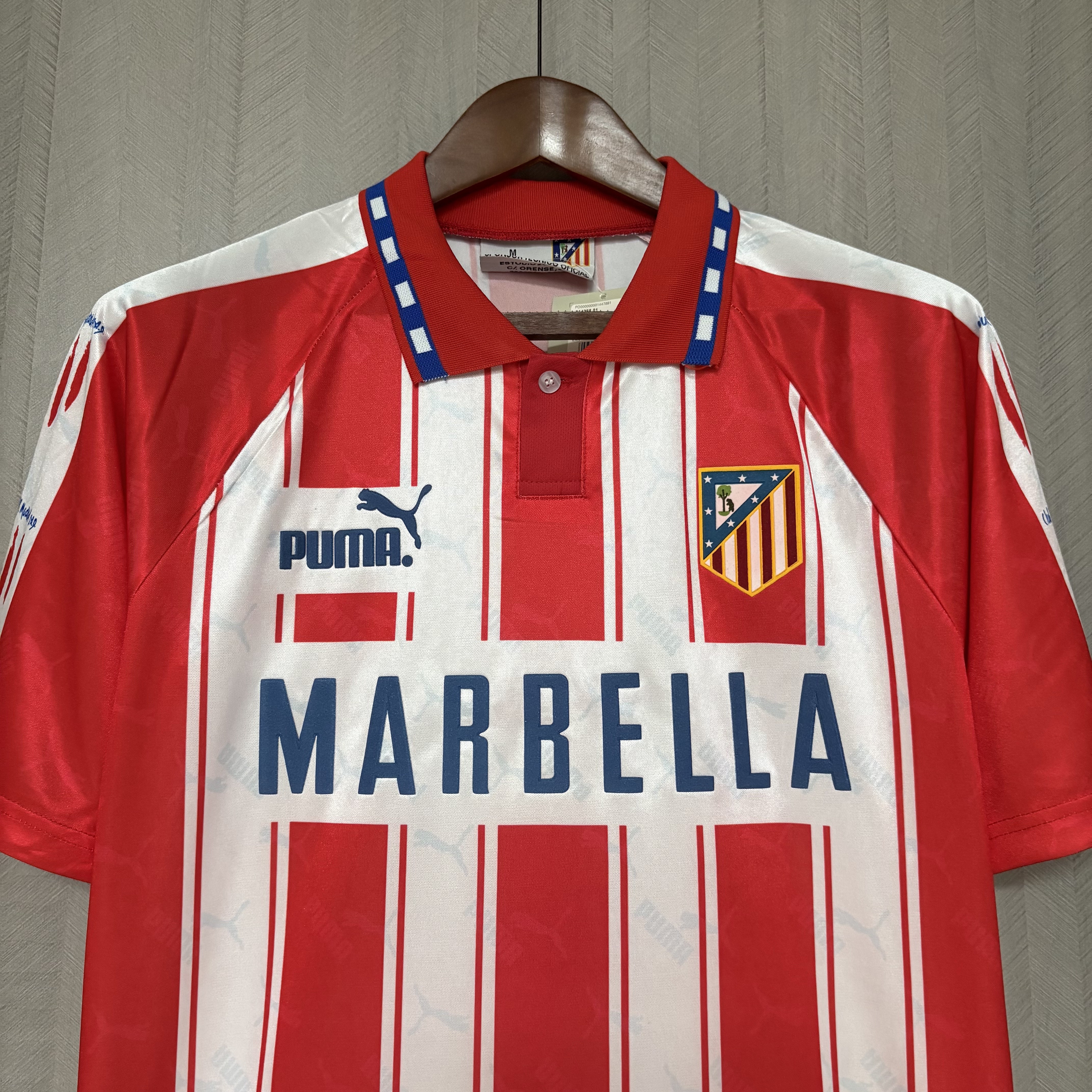 Atlético Madrid 1994/95 Mens Retro Home Jersey