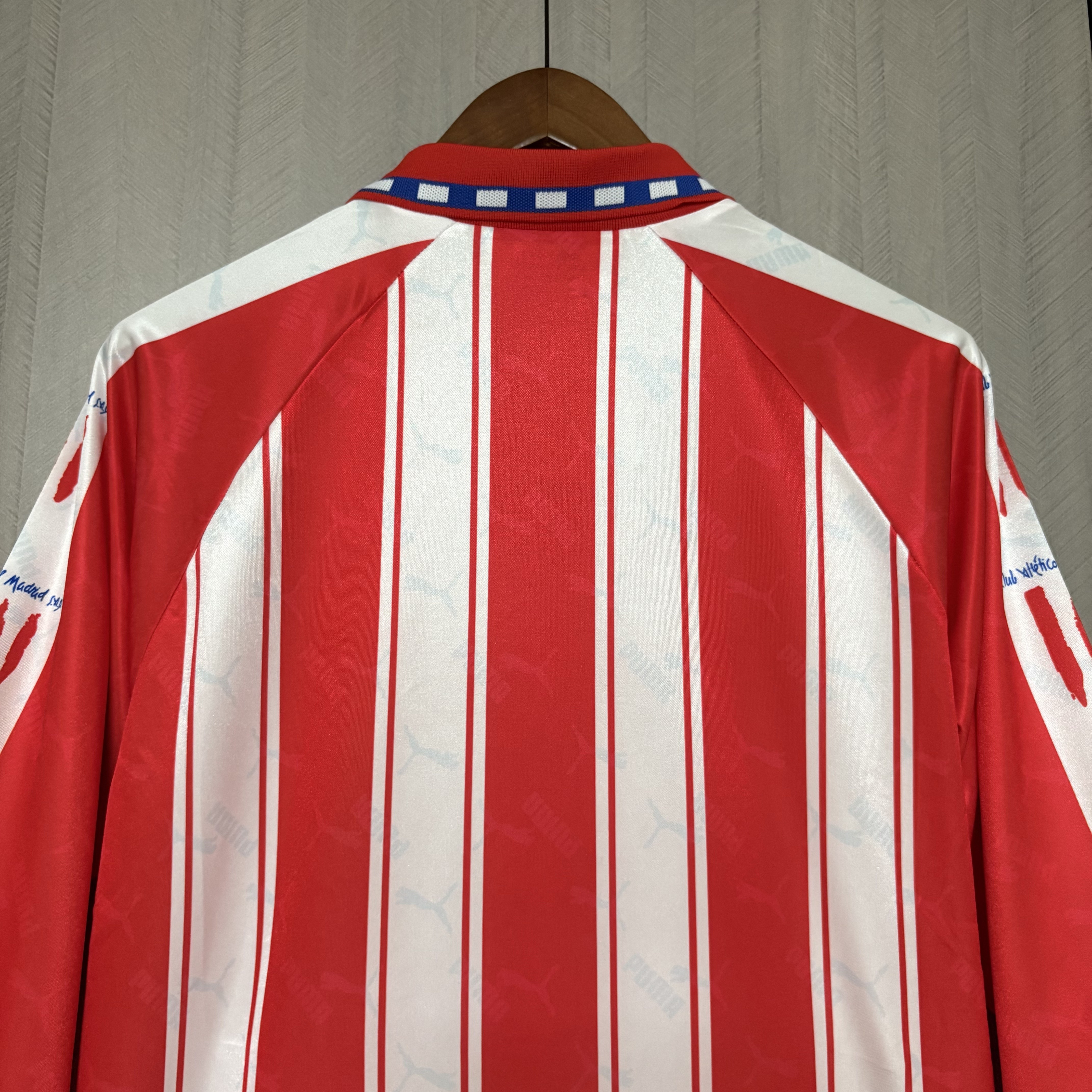 Atlético Madrid 1994/95 Mens Retro Long Sleeve Home Jersey