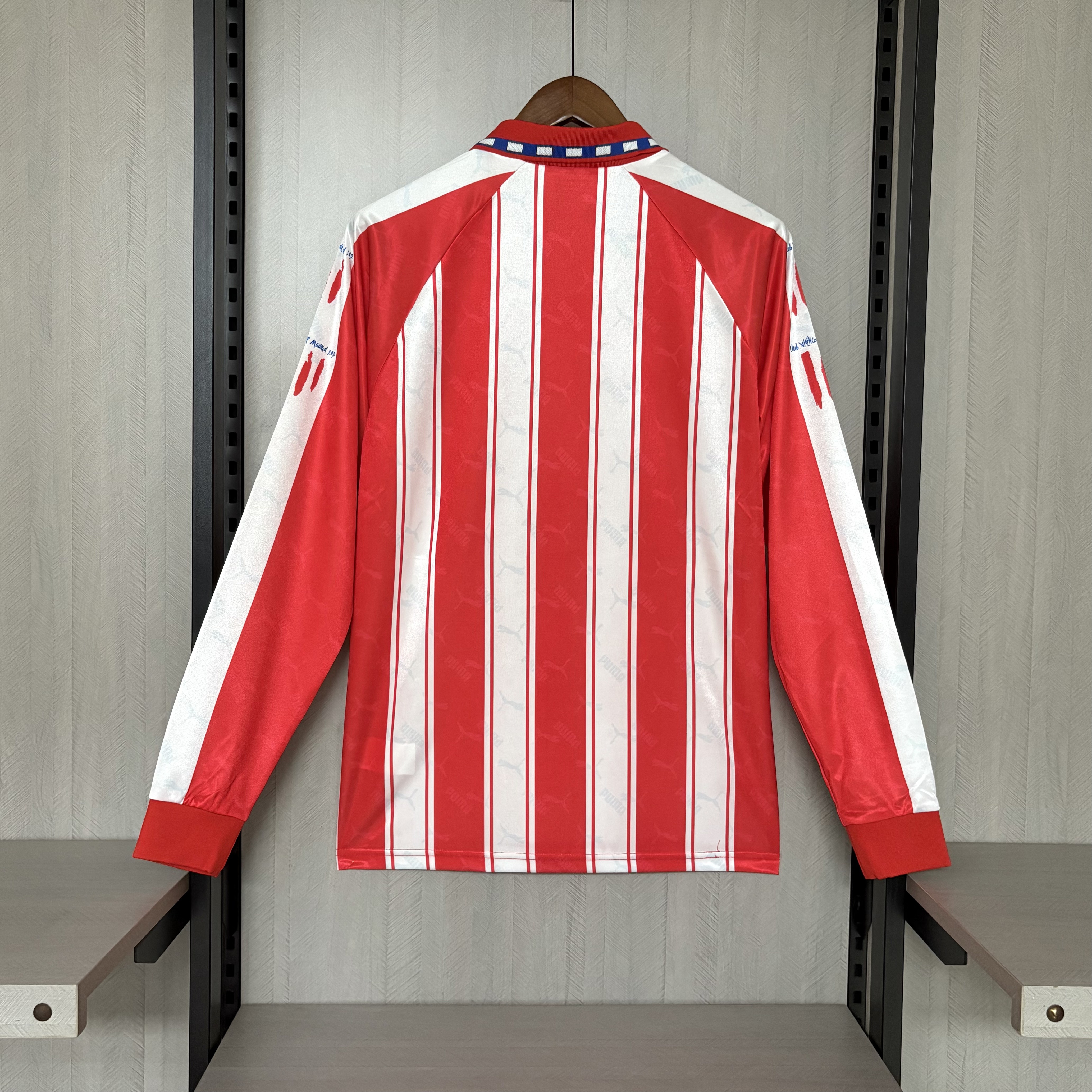 Atlético Madrid 1994/95 Mens Retro Long Sleeve Home Jersey