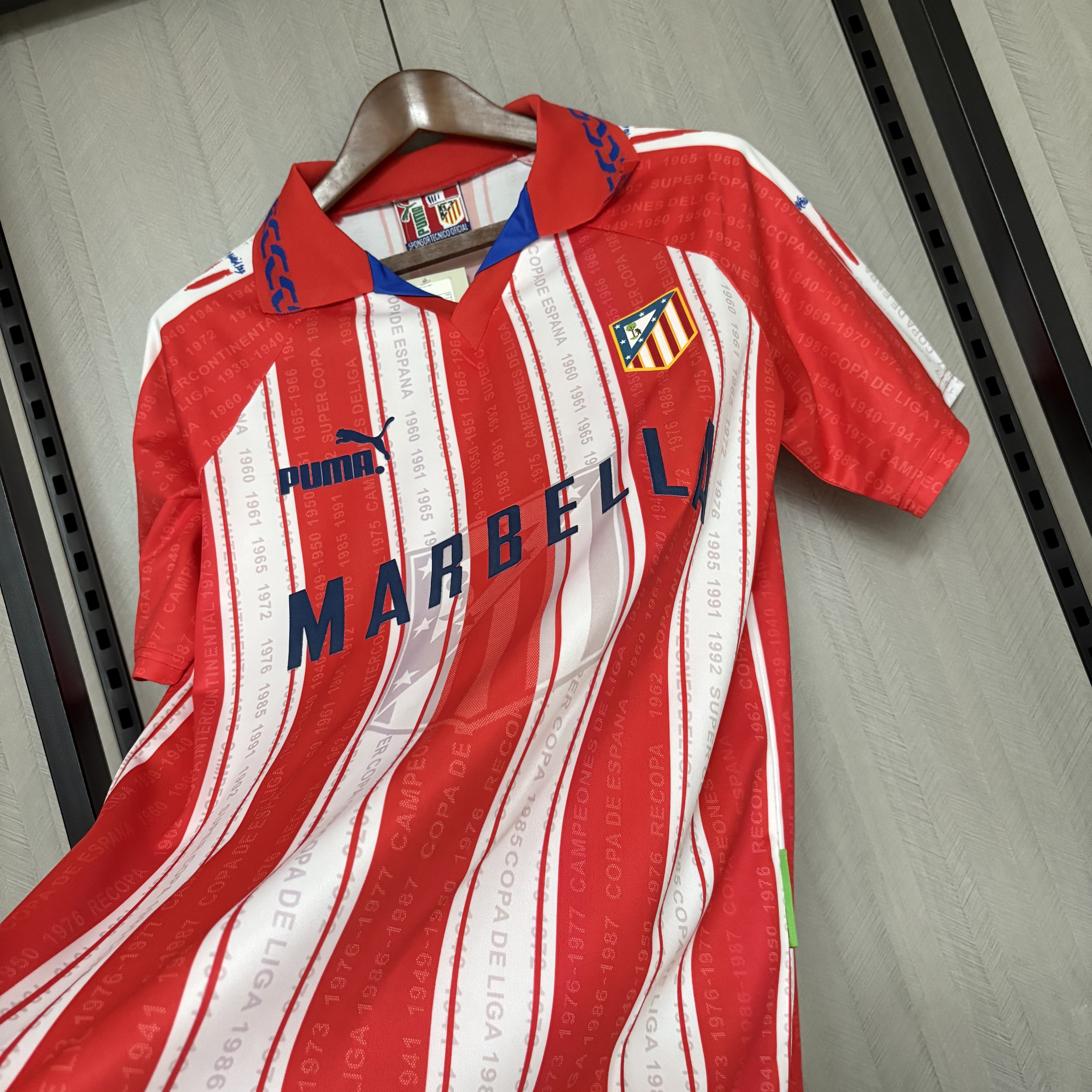 Atlético Madrid 1995/96 Mens Retro Home Jersey