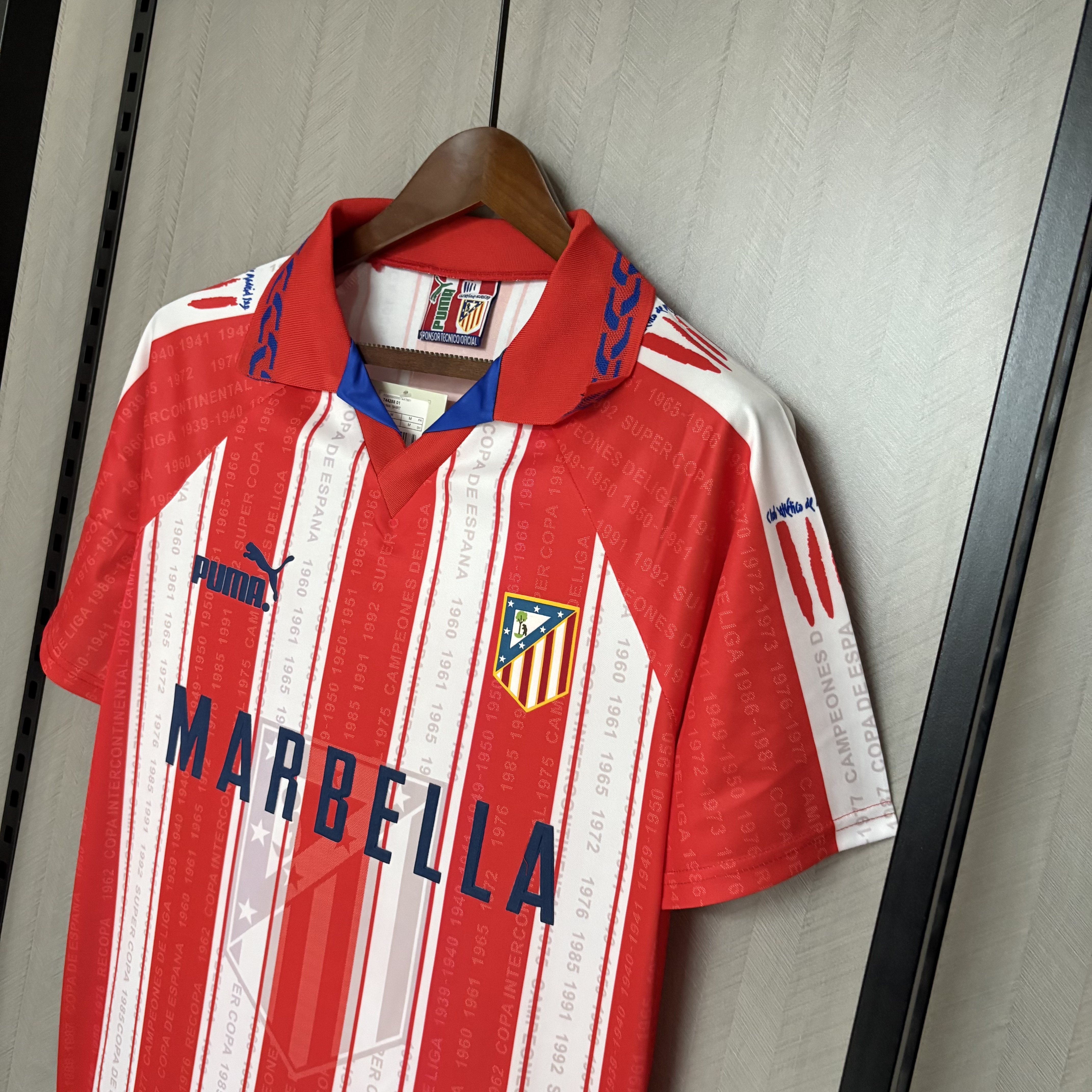 Atlético Madrid 1995/96 Mens Retro Home Jersey