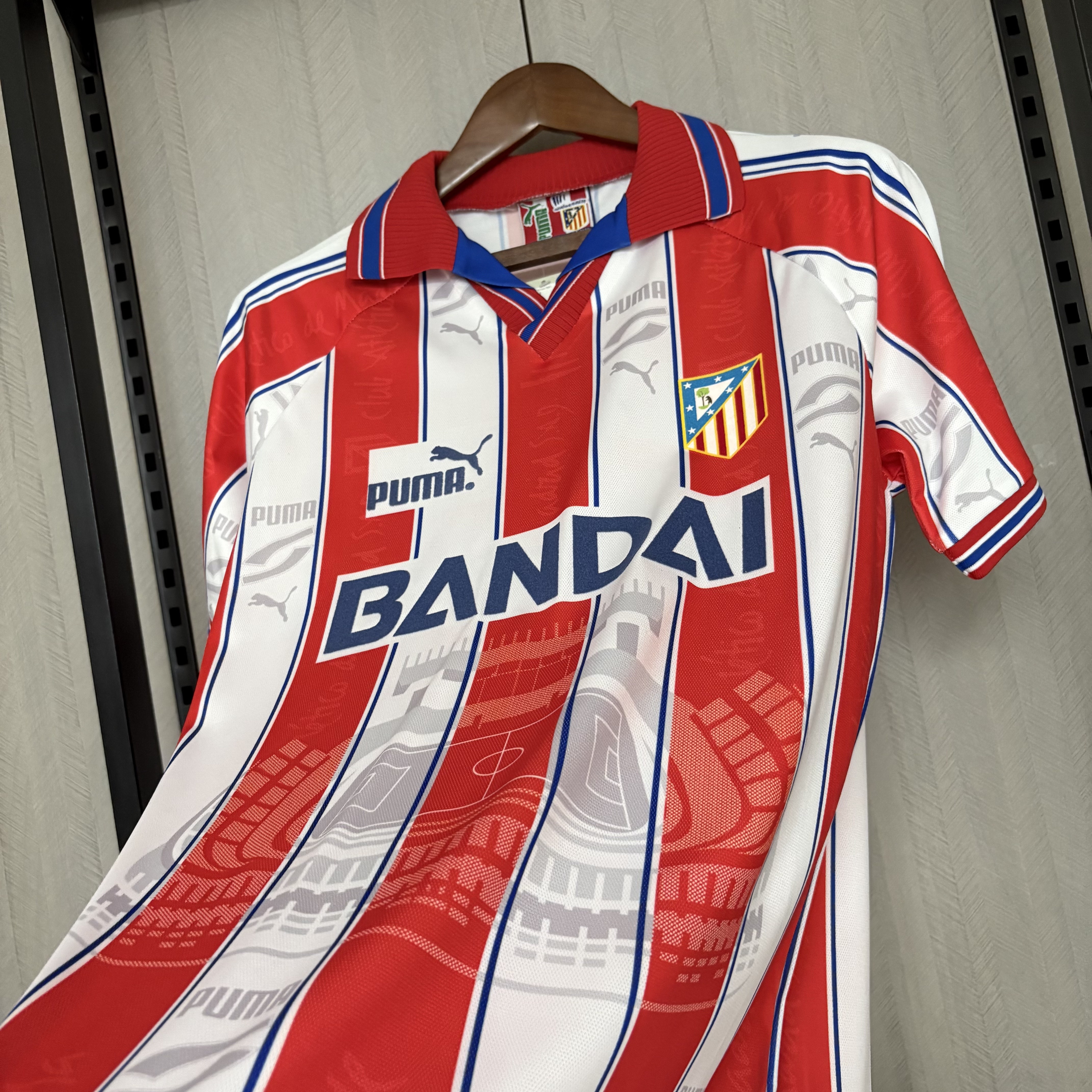 Atlético Madrid 1996/97 Mens Retro Home Jersey