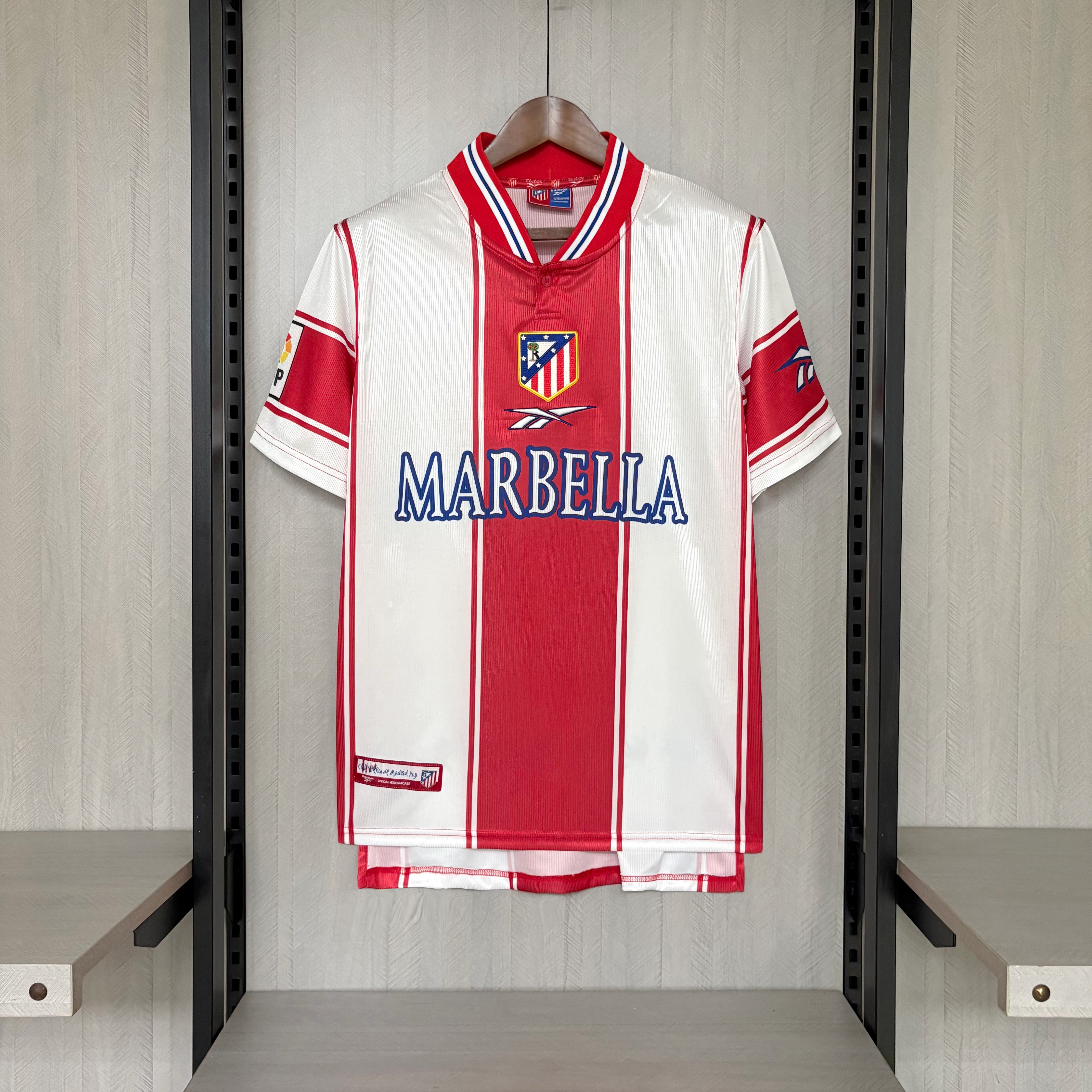Atlético Madrid 1999/00 Mens Retro Home Jersey