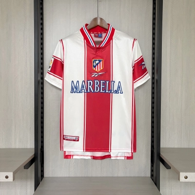 Atlético Madrid 1999/00 Mens Retro Home Jersey 01