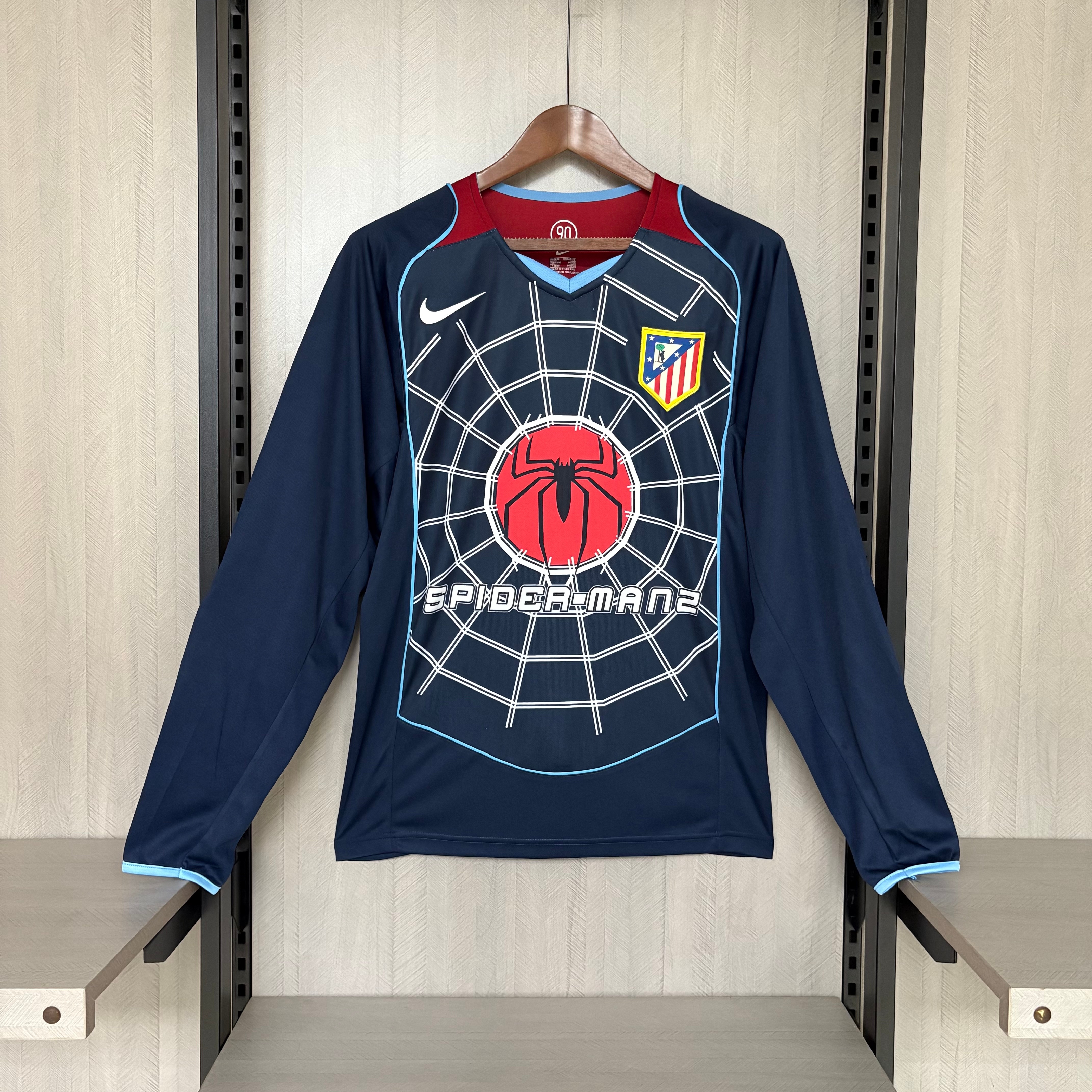 Atlético Madrid 2004 Mens Retro Long Sleeve Away Jersey