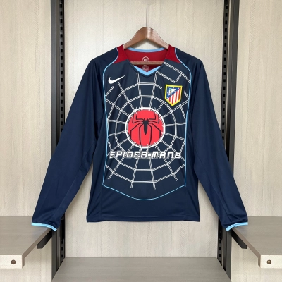 Atlético Madrid 2004 Mens Retro Long Sleeve Away Jersey 01