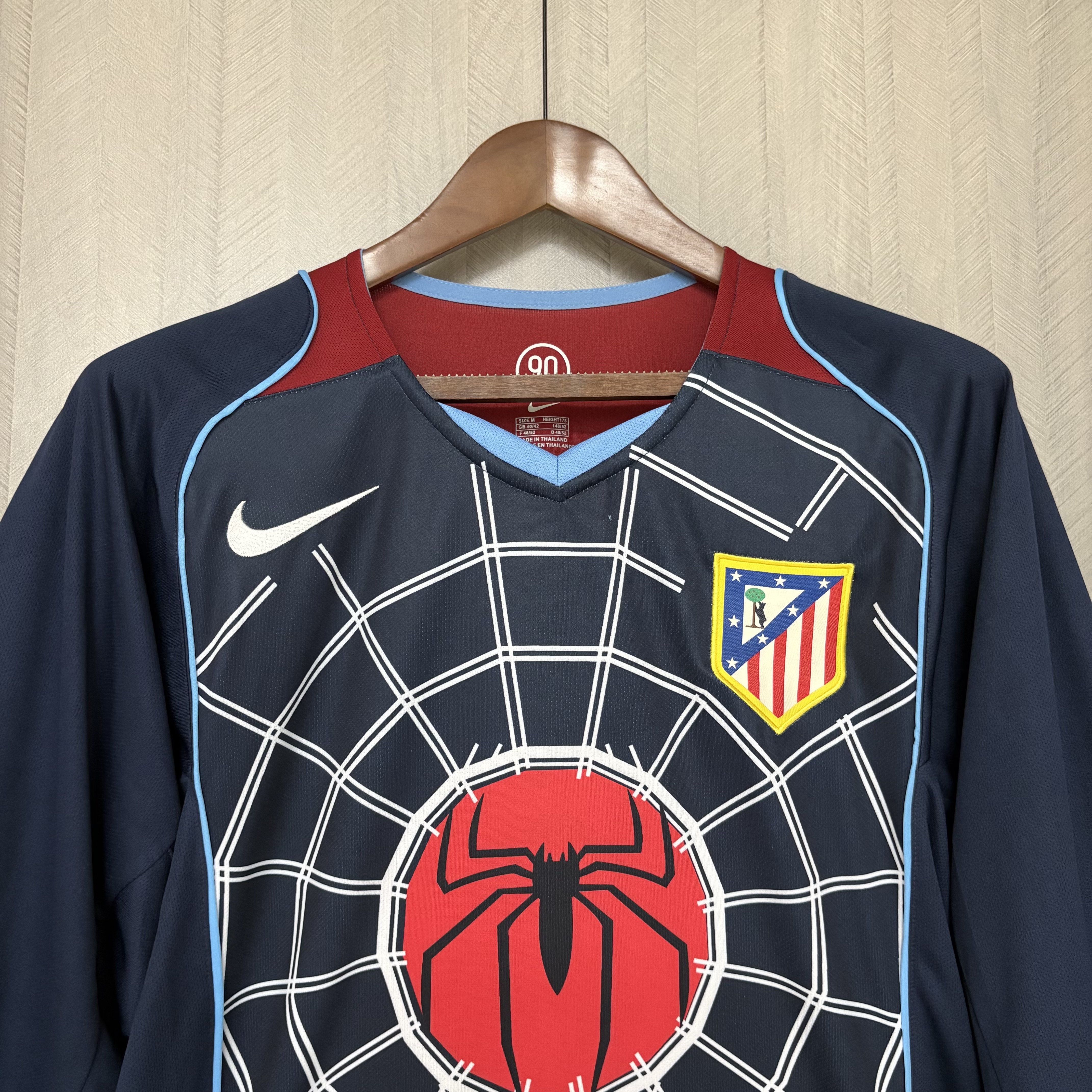 Atlético Madrid 2004 Mens Retro Long Sleeve Away Jersey