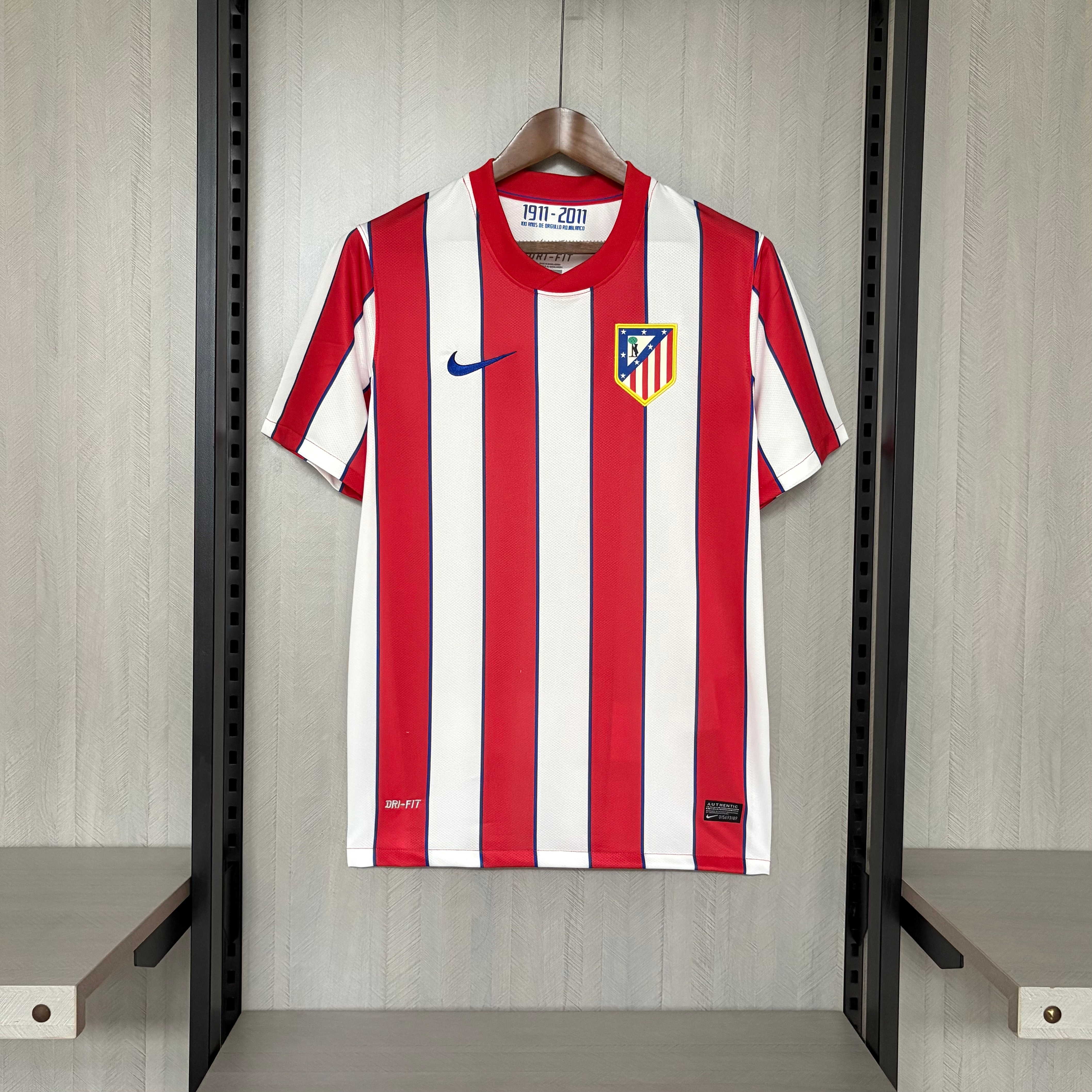 Atlético Madrid 2011/12 Mens Retro Champions League Edition Home Jersey