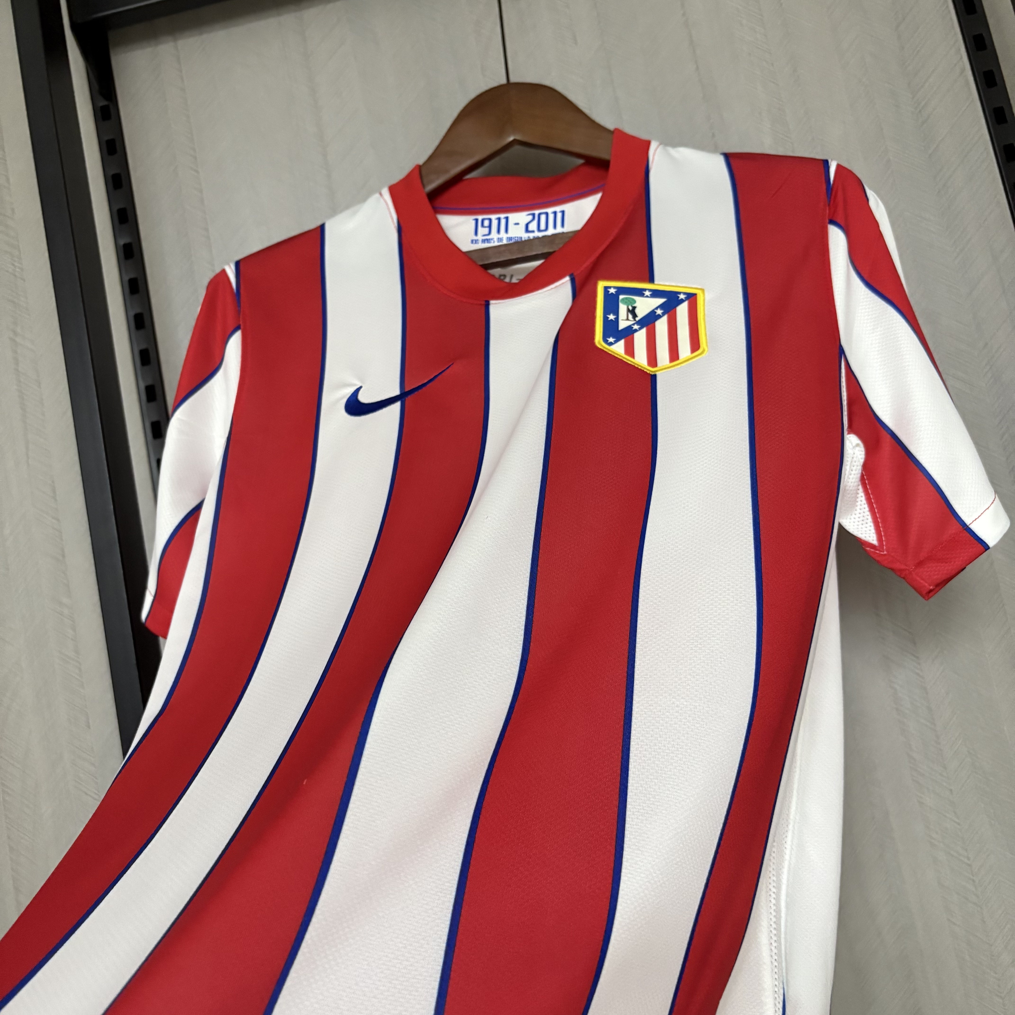 Atlético Madrid 2011/12 Mens Retro Champions League Edition Home Jersey