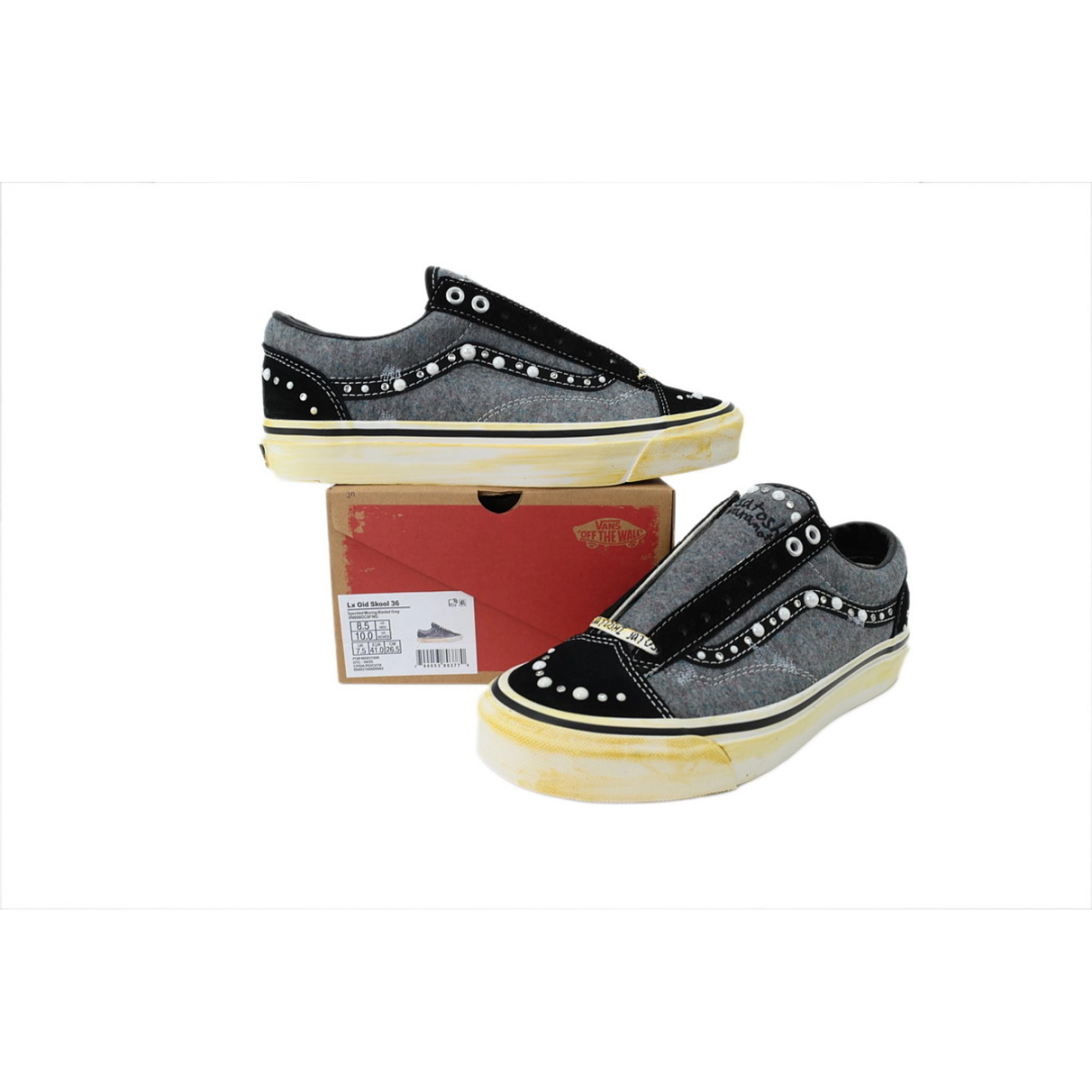  SATOSHI NAKAMOTO x Vans Old Skool Reissue 36 'Speckled Moving Blanket Grey