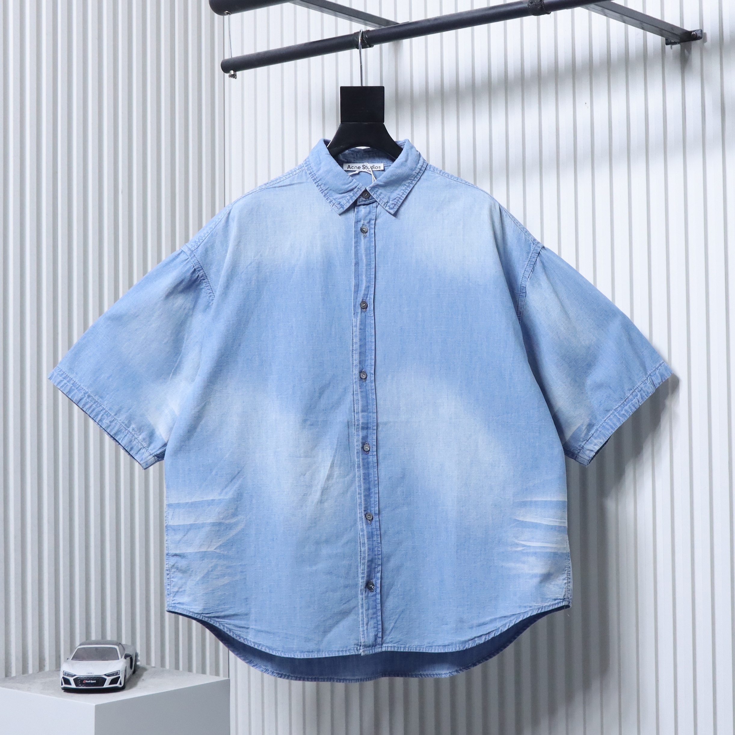 Acne Studios 1996 Logo Distressed Short-Sleeve Shirt