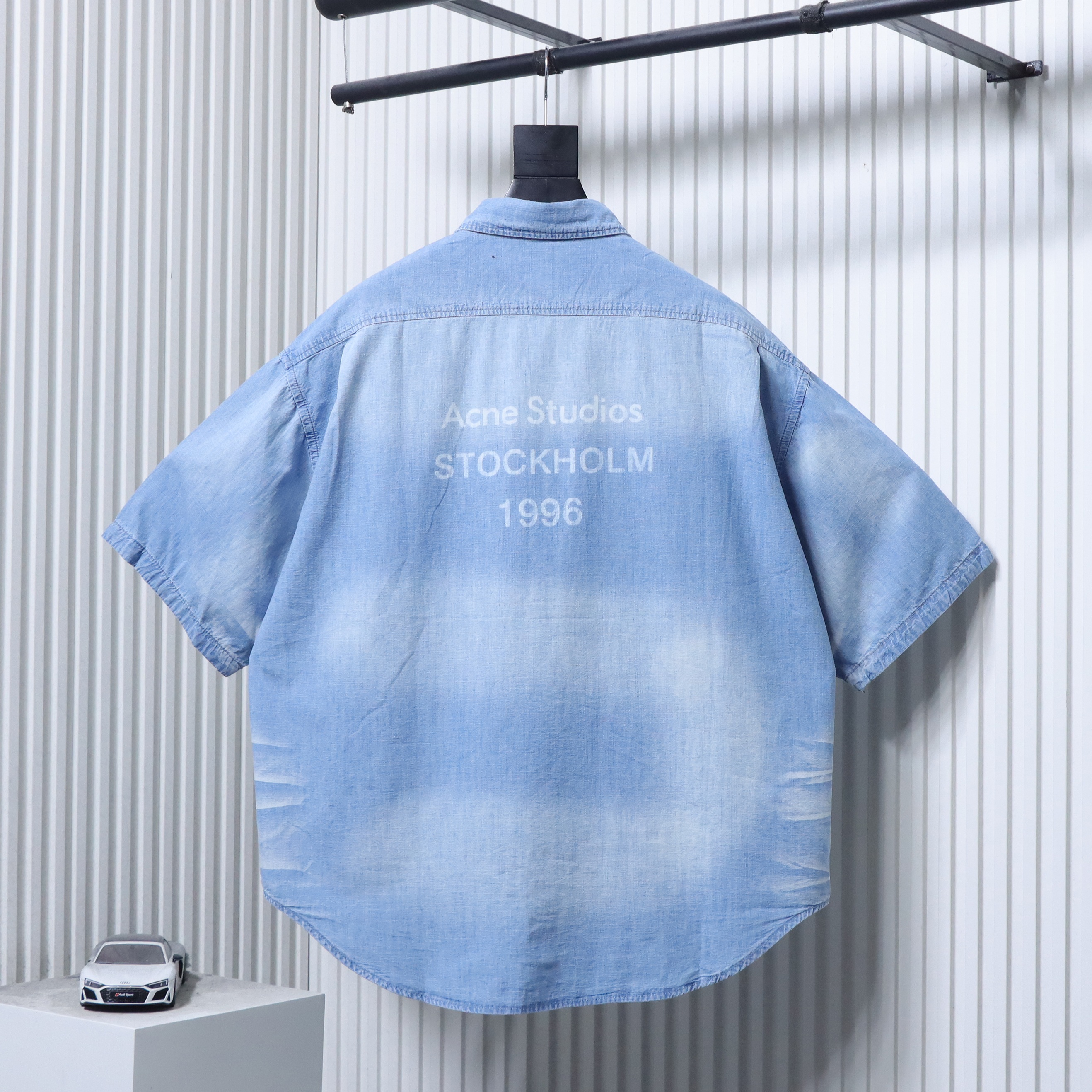 Acne Studios 1996 Logo Distressed Short-Sleeve Shirt