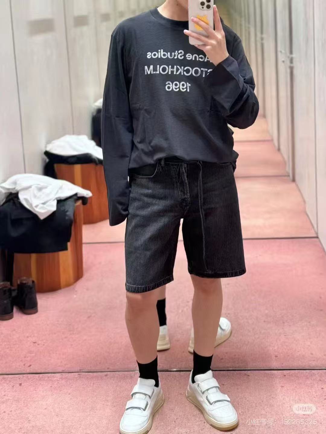 Acne Studios 2025 SS Belted Denim Shorts