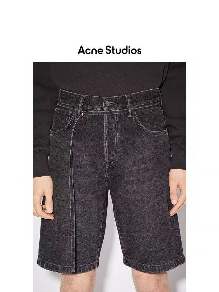 Acne Studios 2025 SS Belted Denim Shorts