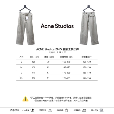 Acne Studios 2026 SS Distressed-Dye Cargo Pants 02