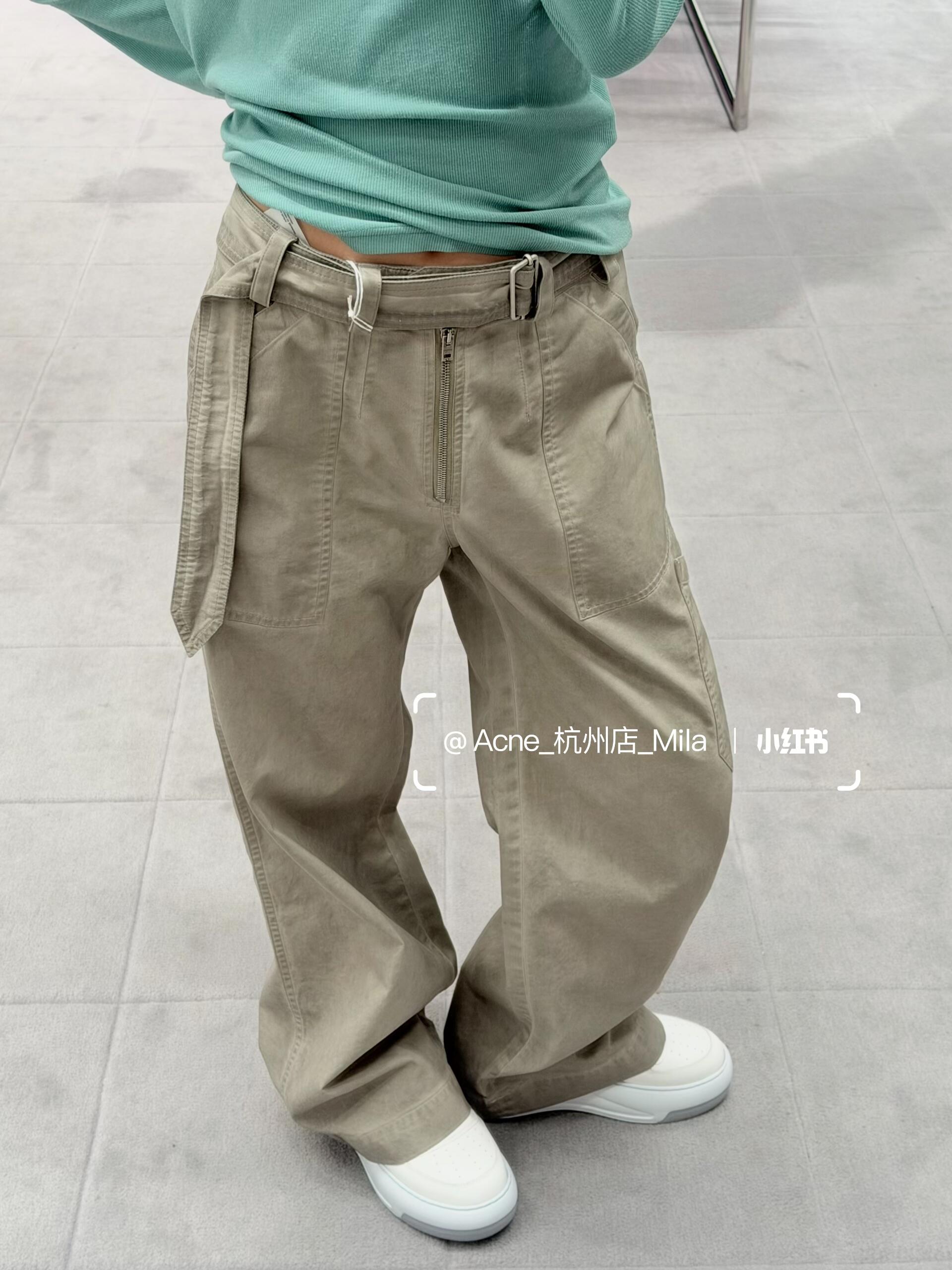 Acne Studios 2026 SS Distressed-Dye Cargo Pants