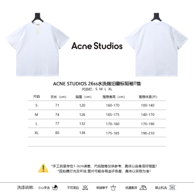 Acne Studios 2026 SS Washed Distressed Logo T-Shirt 02