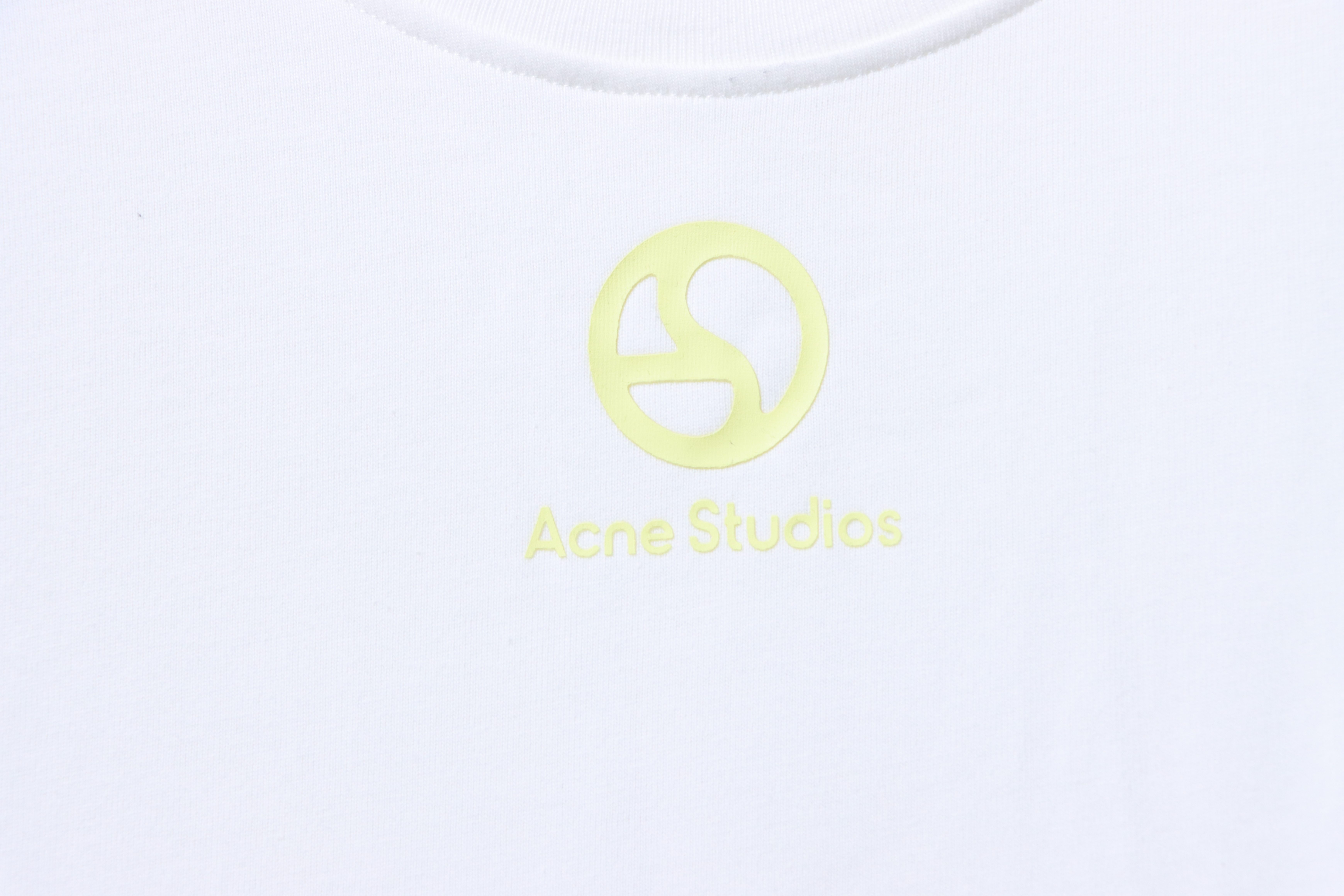 Acne Studios 2026 SS Washed Distressed Logo T-Shirt