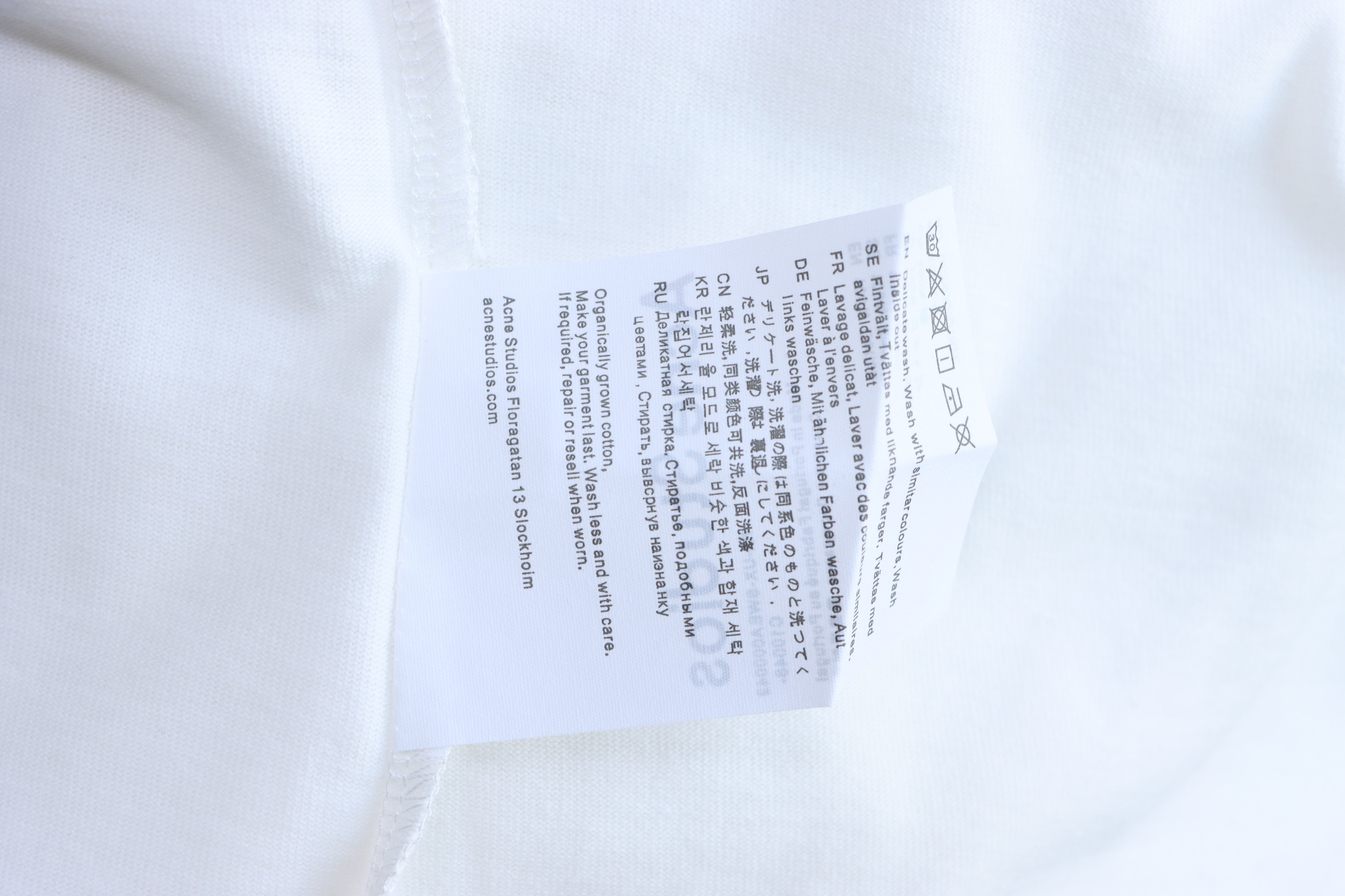 Acne Studios 2026 SS Washed Distressed Logo T-Shirt