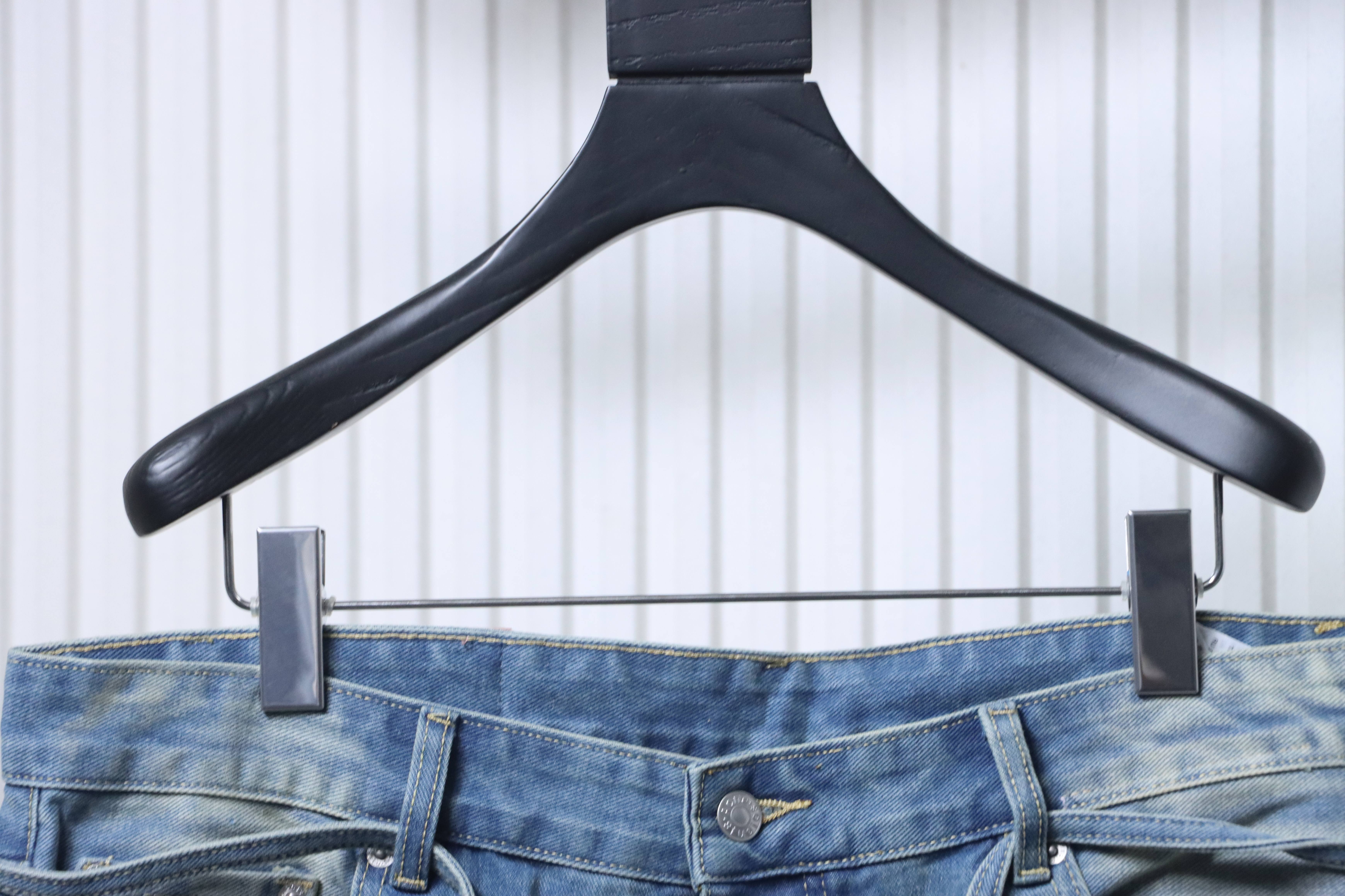 Acne Studios Belted Distressed Denim Shorts