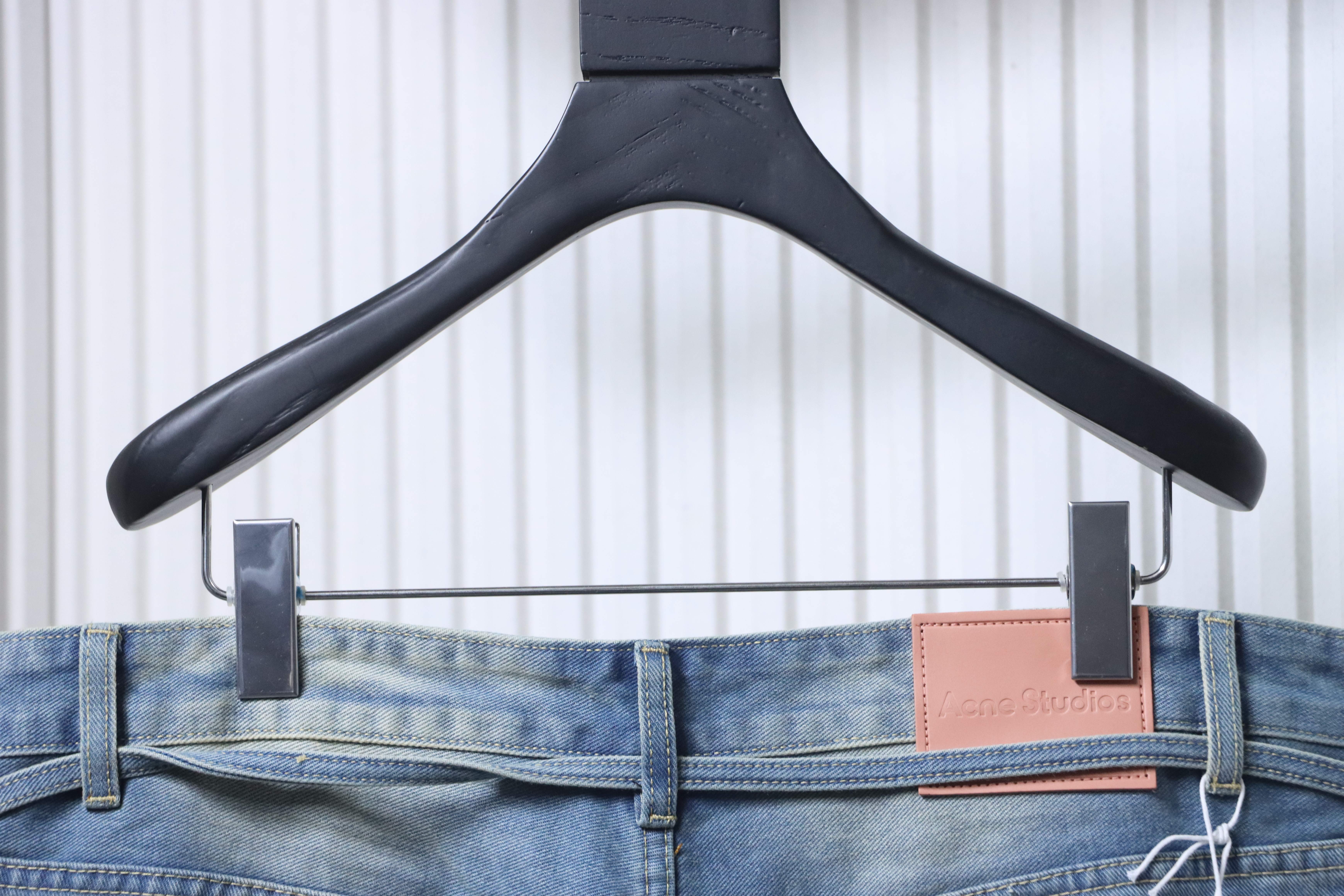 Acne Studios Belted Distressed Denim Shorts