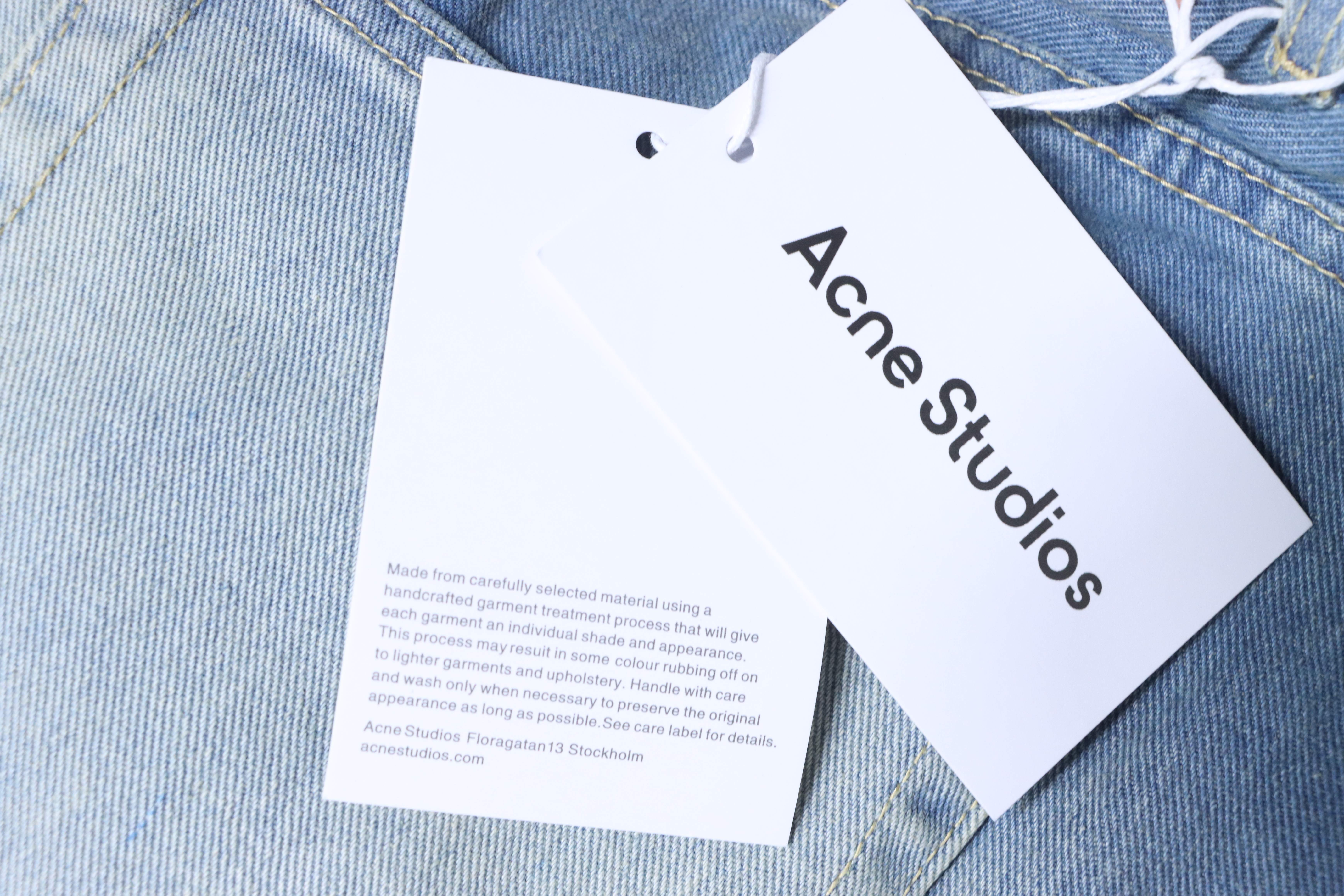 Acne Studios Belted Distressed Denim Shorts