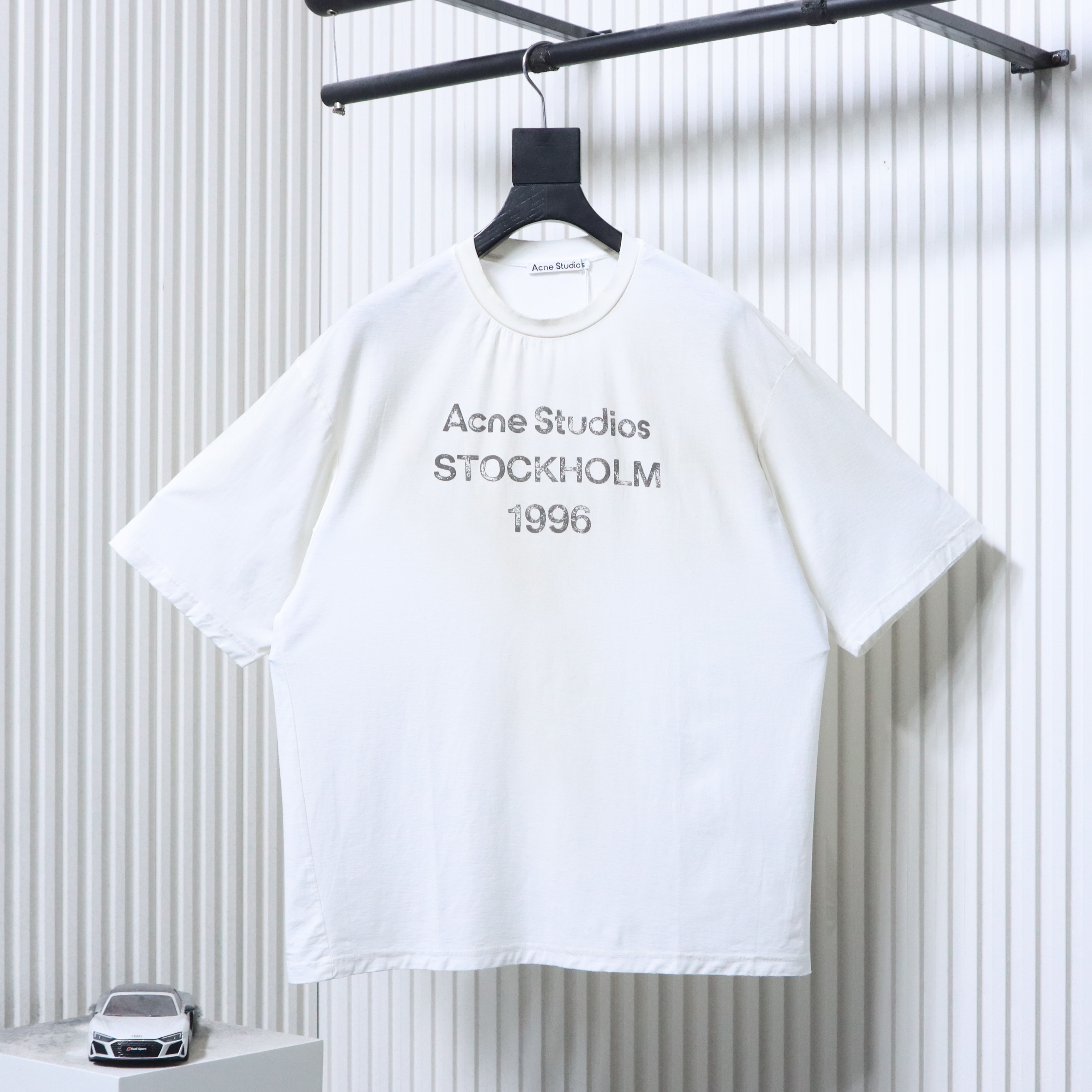 Acne Studios Distressed Cotton-Linen T-Shirt