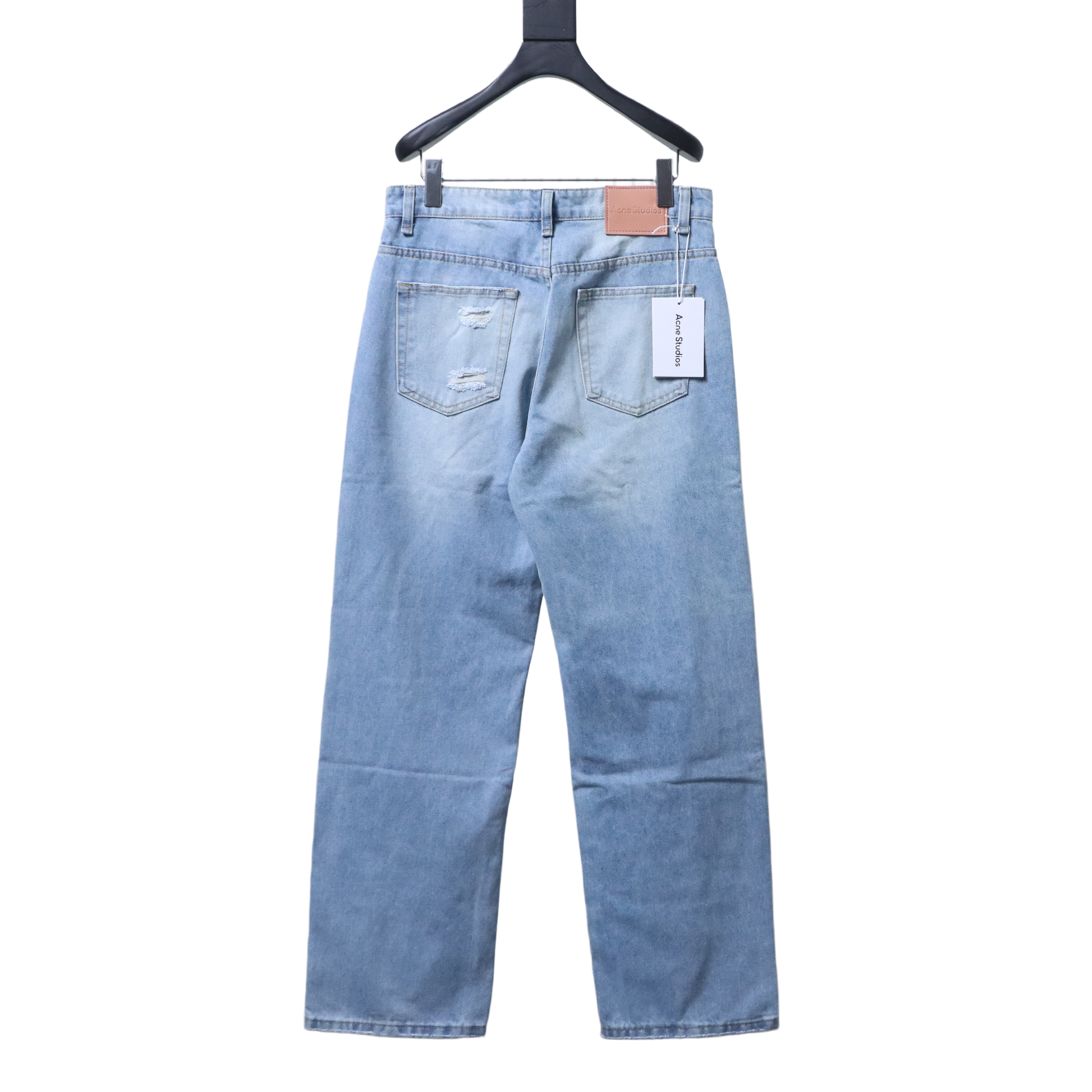 Acne Studios Ice Blue Slashed Distressed Jeans