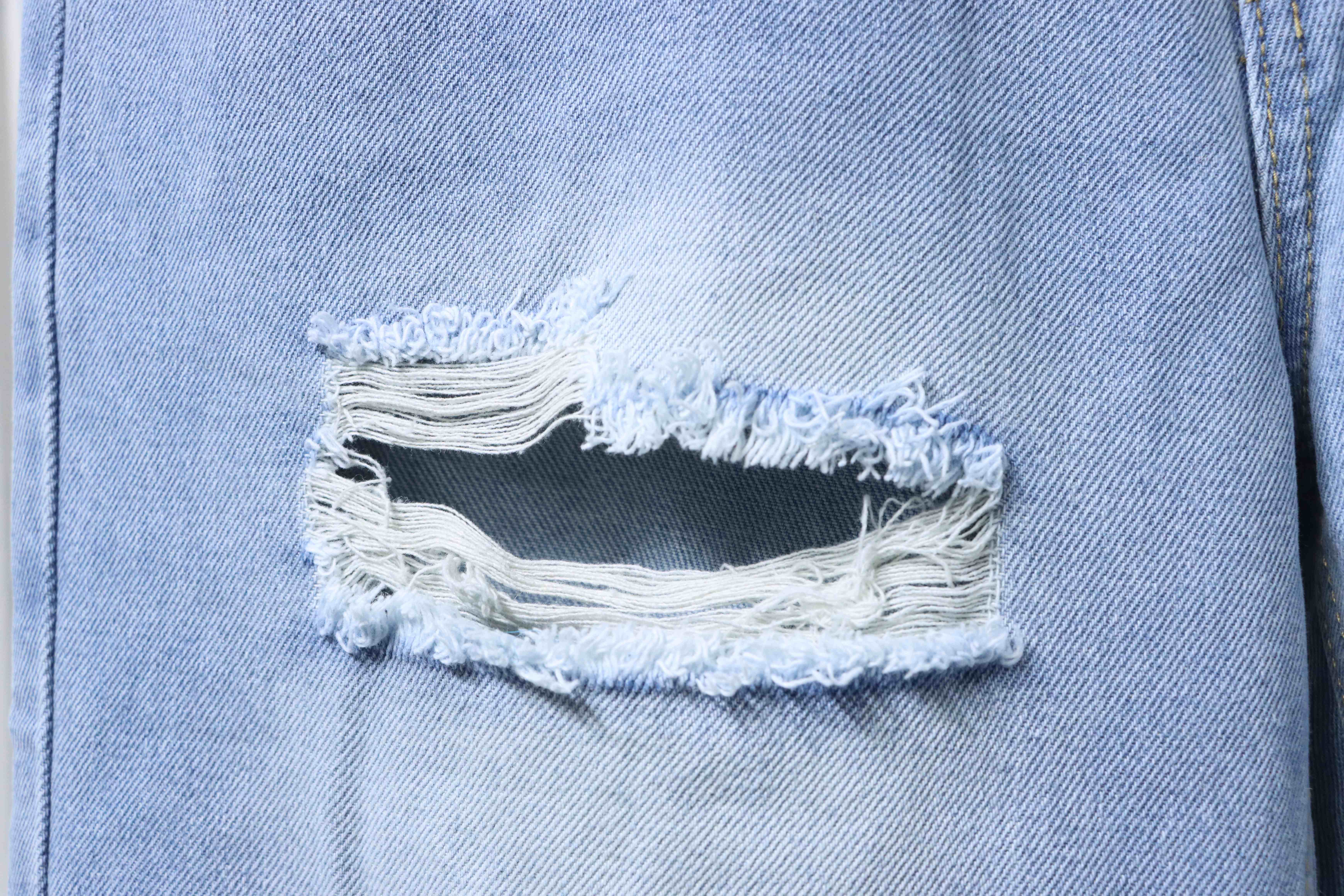 Acne Studios Ice Blue Slashed Distressed Jeans