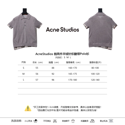 Acne Studios Layered-Look Cashmere Knit Polo Shirt 02