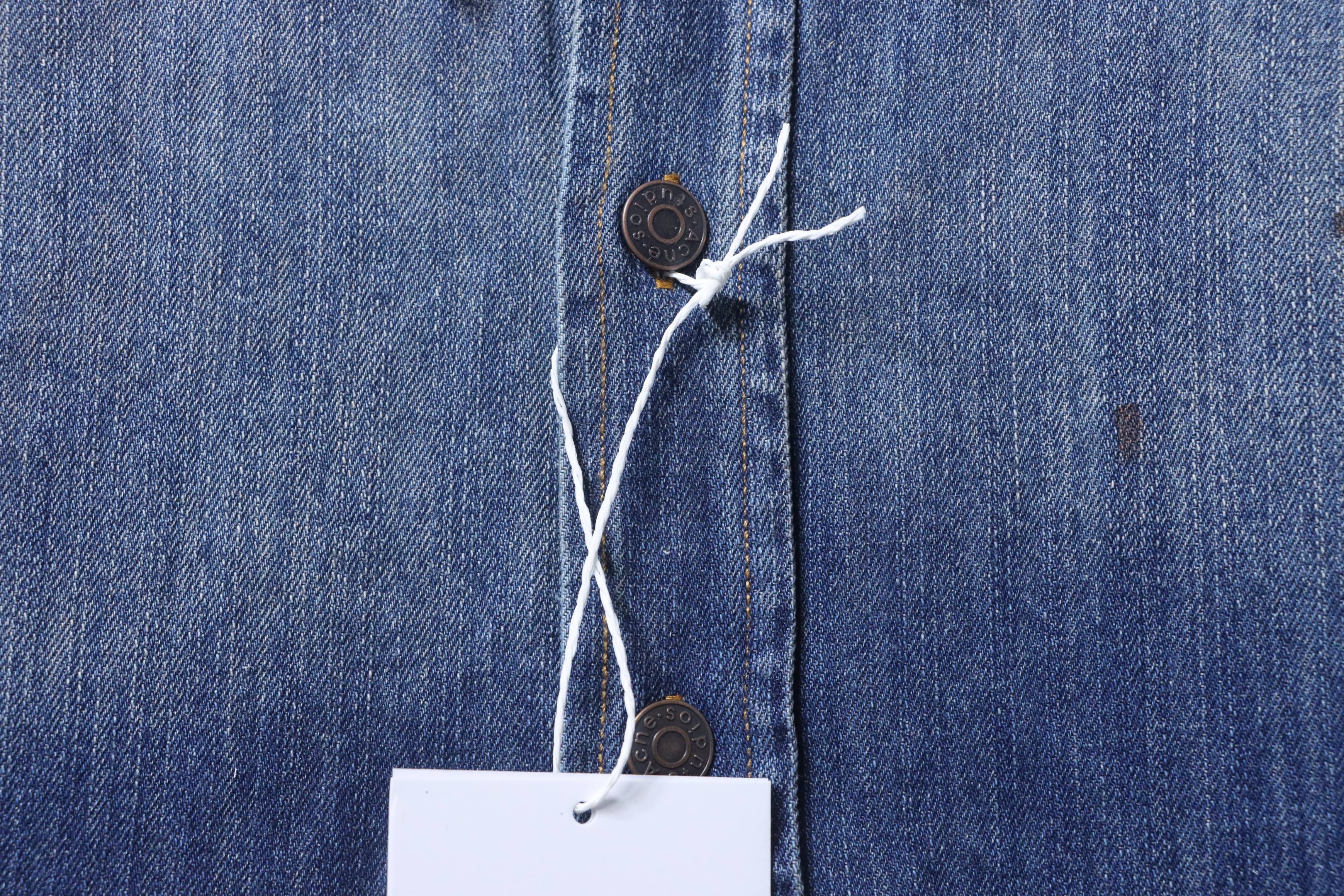 Acne Studios Paint-Splatter Distressed Denim Shirt