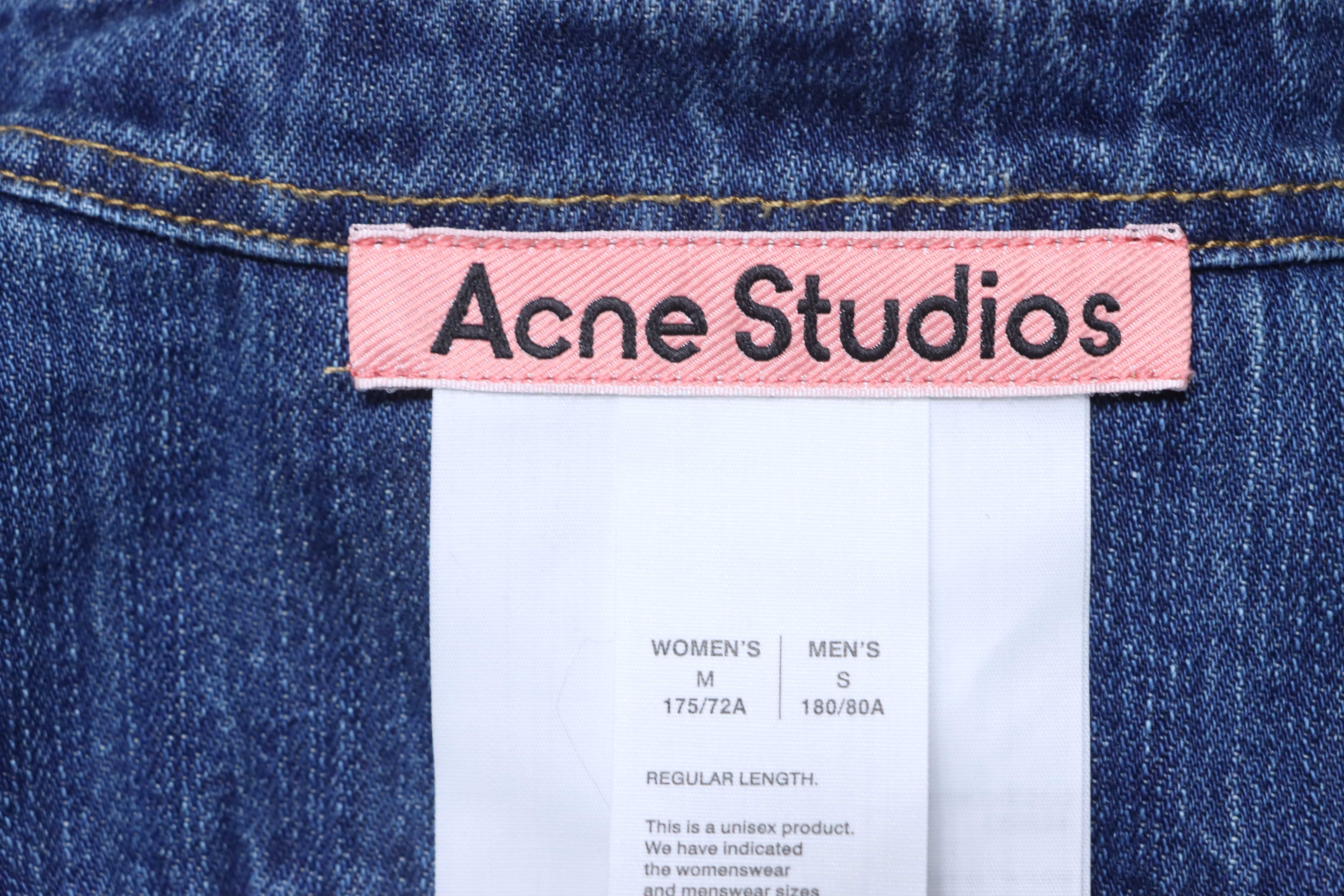 Acne Studios Paint-Splatter Distressed Denim Shirt
