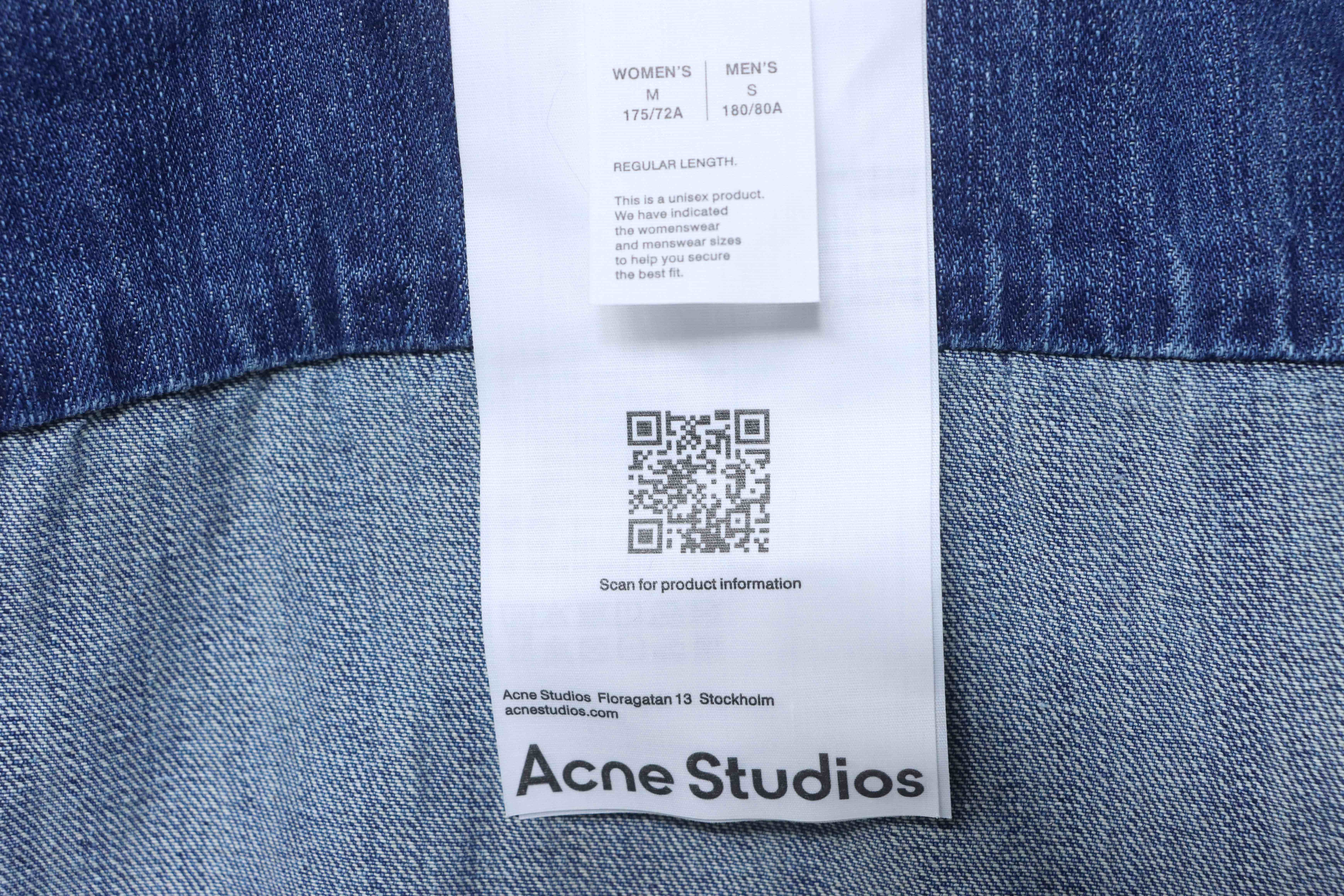 Acne Studios Paint-Splatter Distressed Denim Shirt