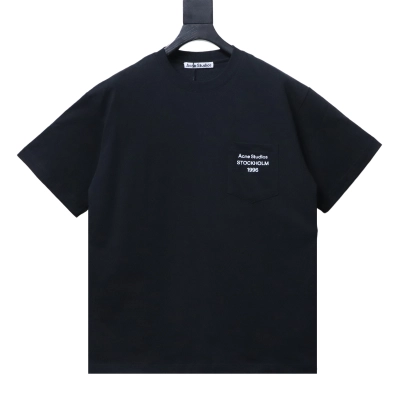 Acne Studios Pocket 1996 Letter Print Distressed T-Shirt 01