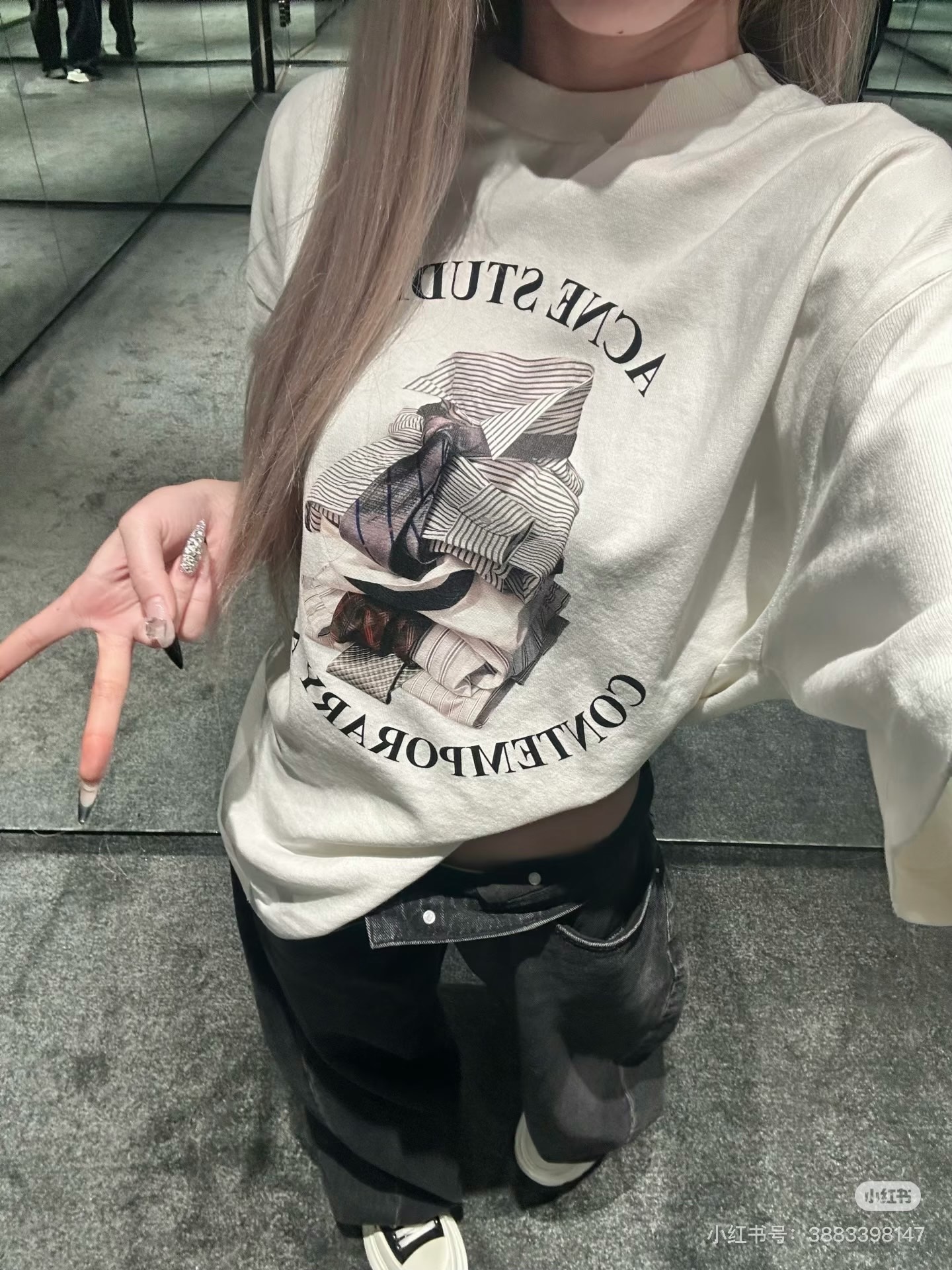Acne Studios Vintage Stacked Graphic T-Shirt