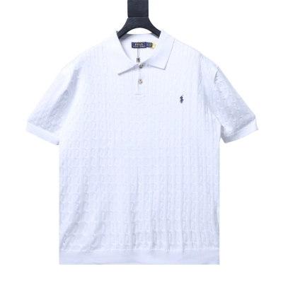 Ralph Lauren Cable-Knit Embroidered Pony Logo Polo Shirt 01