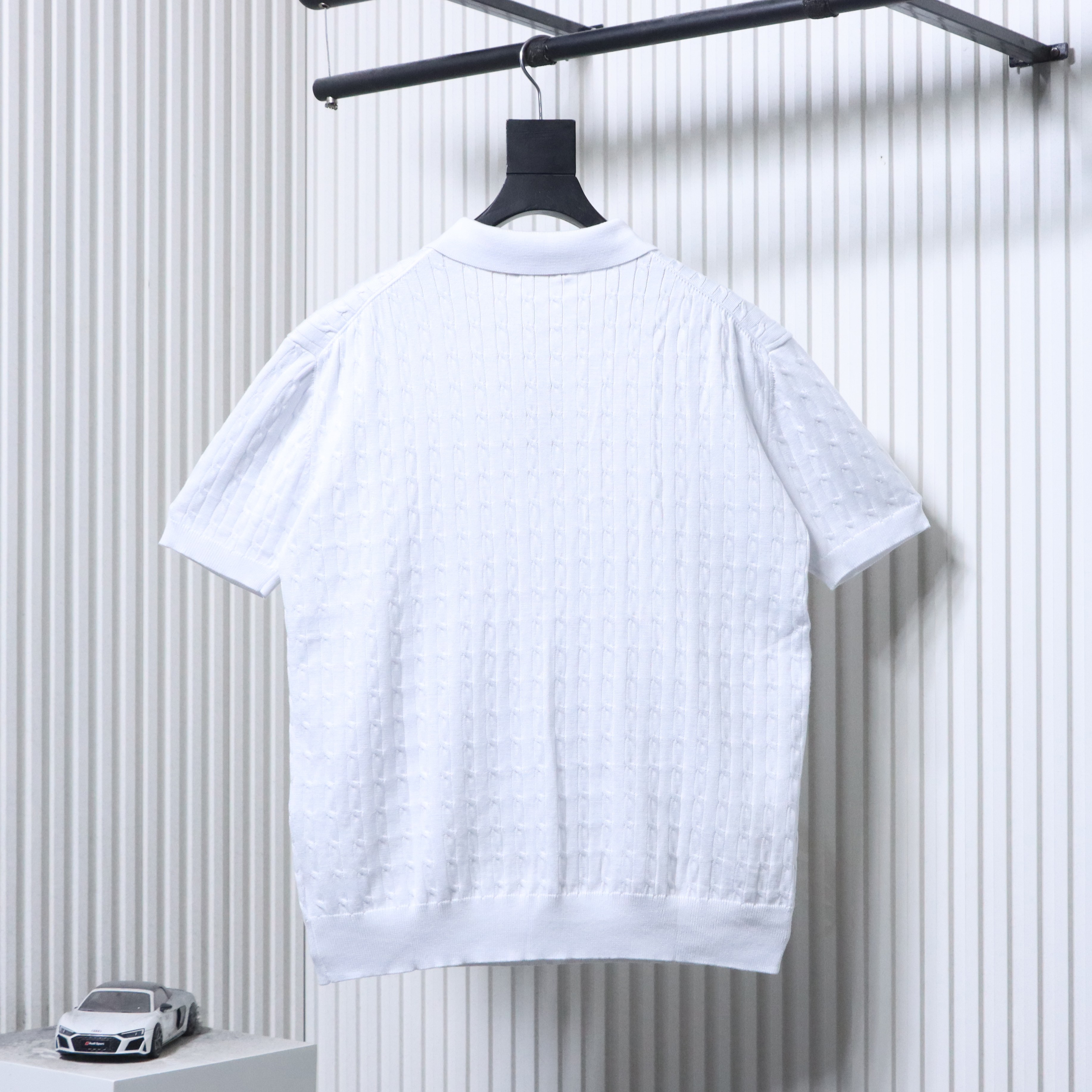 Ralph Lauren Cable-Knit Embroidered Pony Logo Polo Shirt