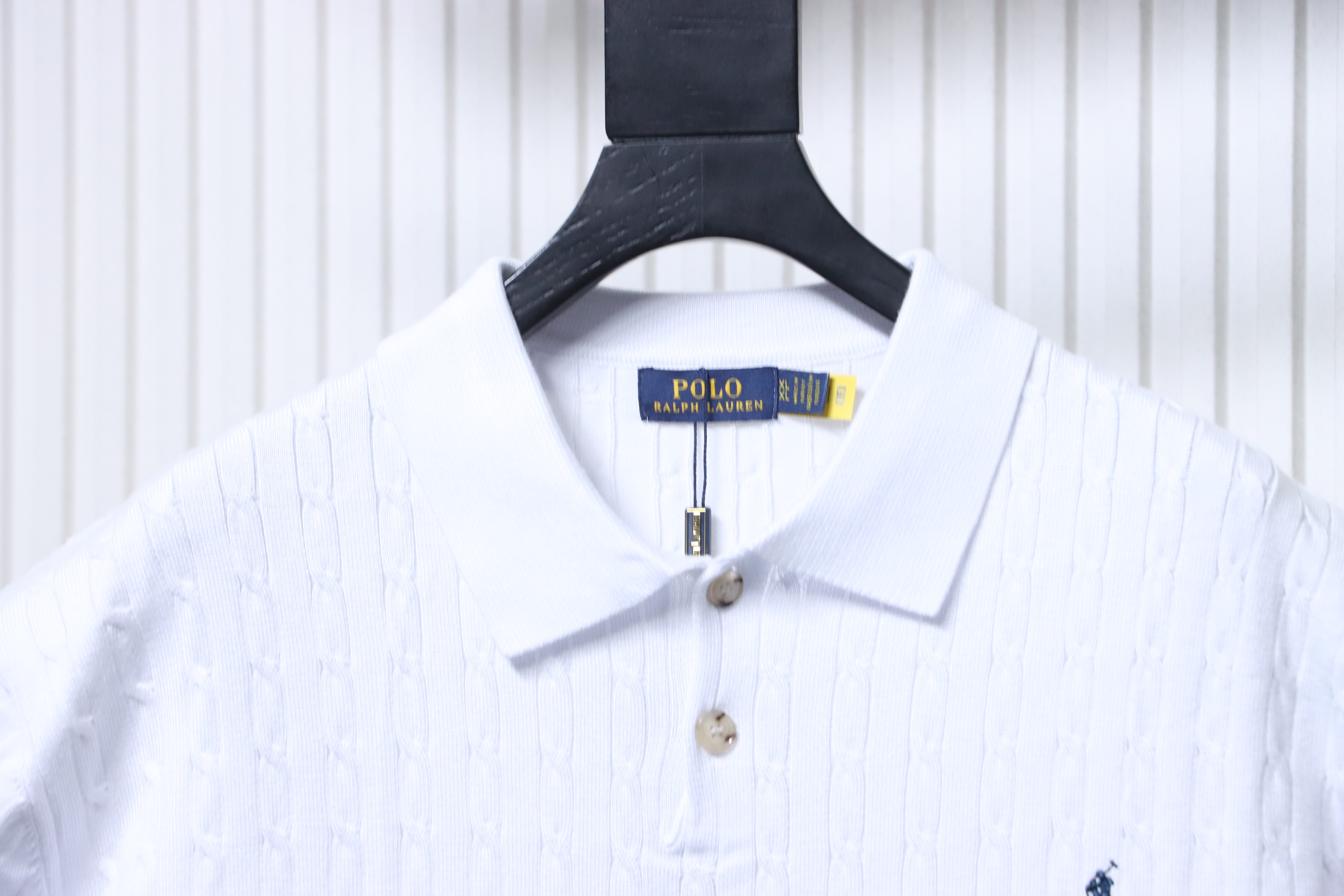 Ralph Lauren Cable-Knit Embroidered Pony Logo Polo Shirt