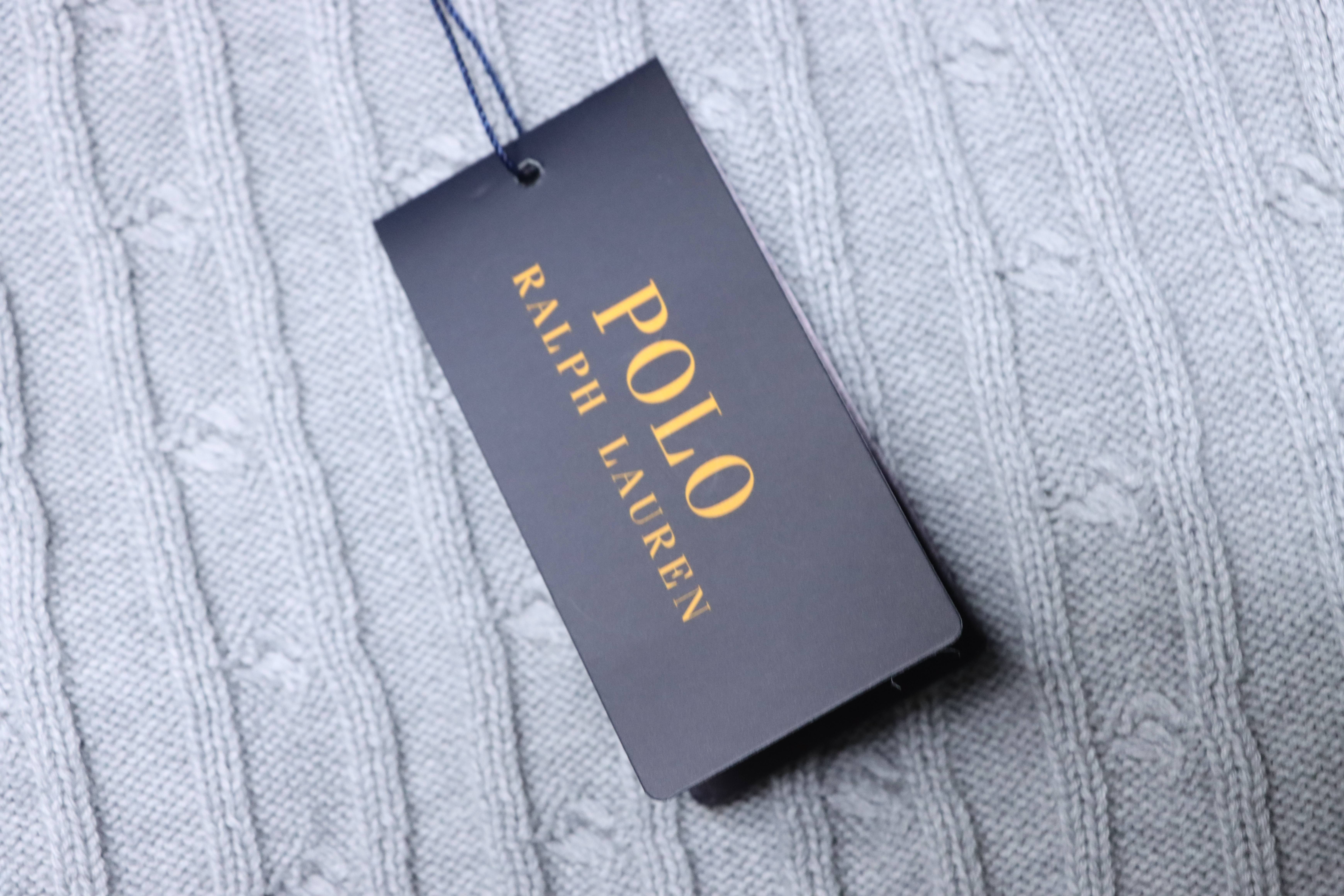 Ralph Lauren Cable-Knit Embroidered Pony Logo T-Shirt
