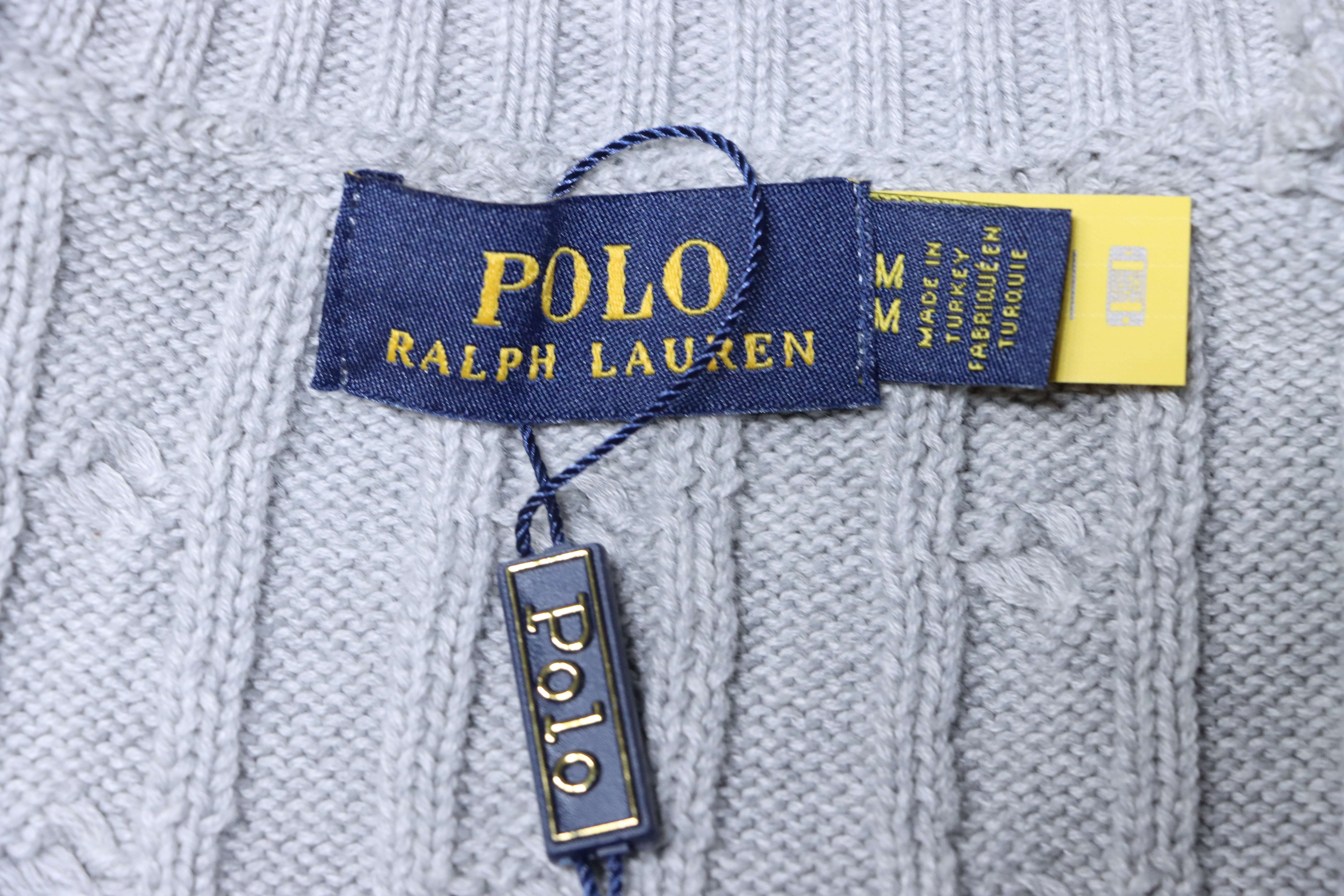 Ralph Lauren Cable-Knit Embroidered Pony Logo T-Shirt