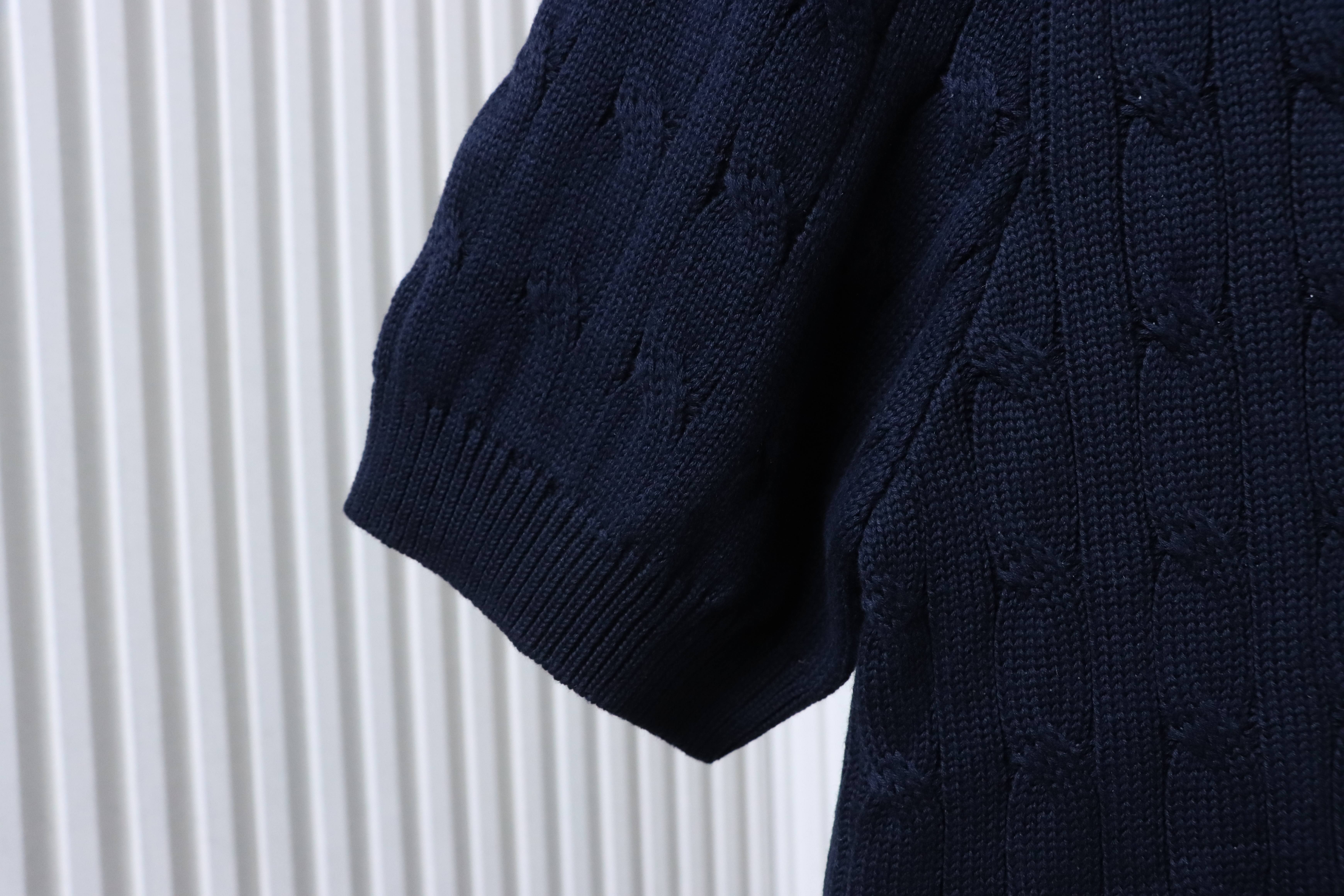 Ralph Lauren Cable-Knit Pony Logo Polo Shirt