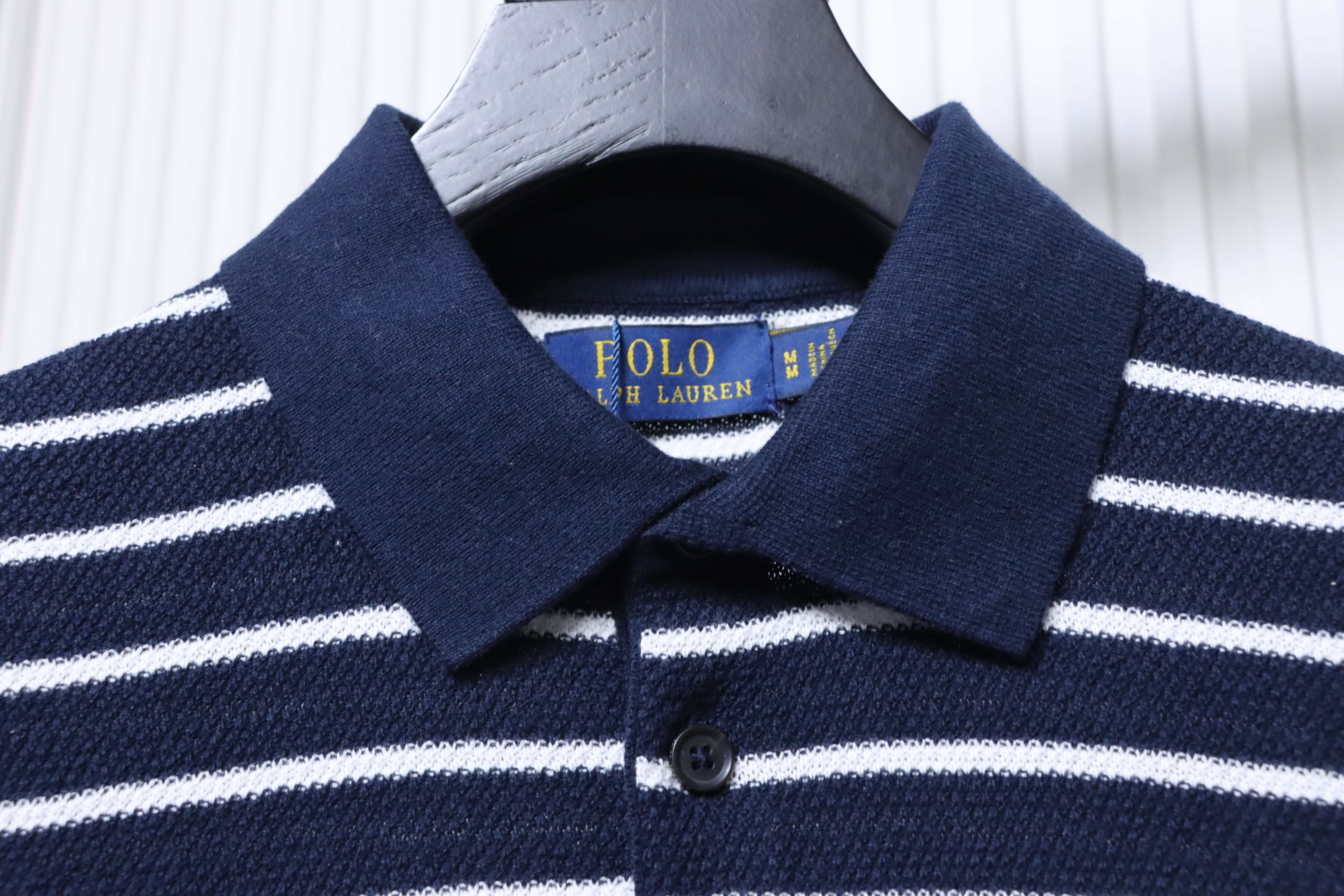 Ralph Lauren Striped Pony Logo Polo Shirt