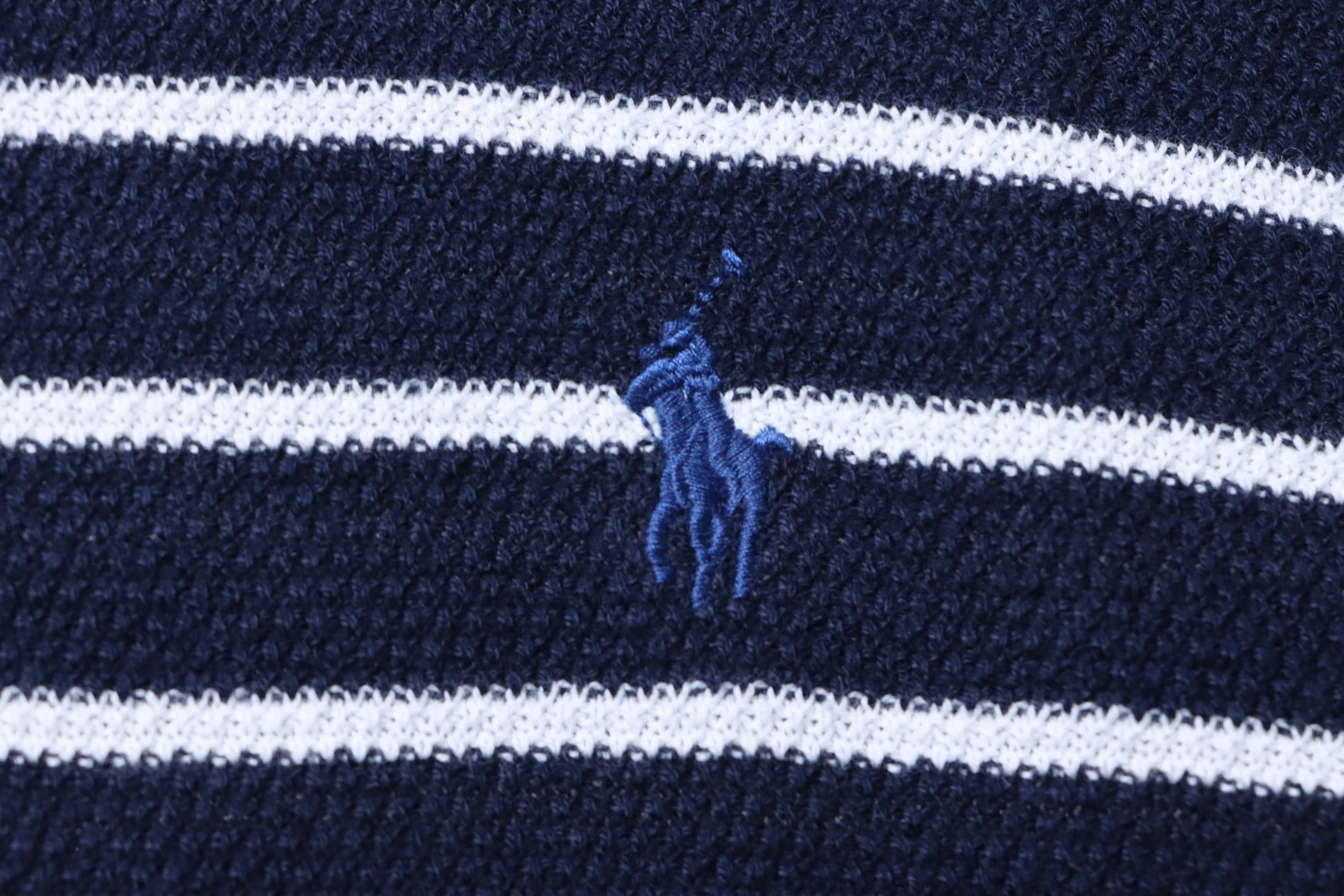 Ralph Lauren Striped Pony Logo Polo Shirt