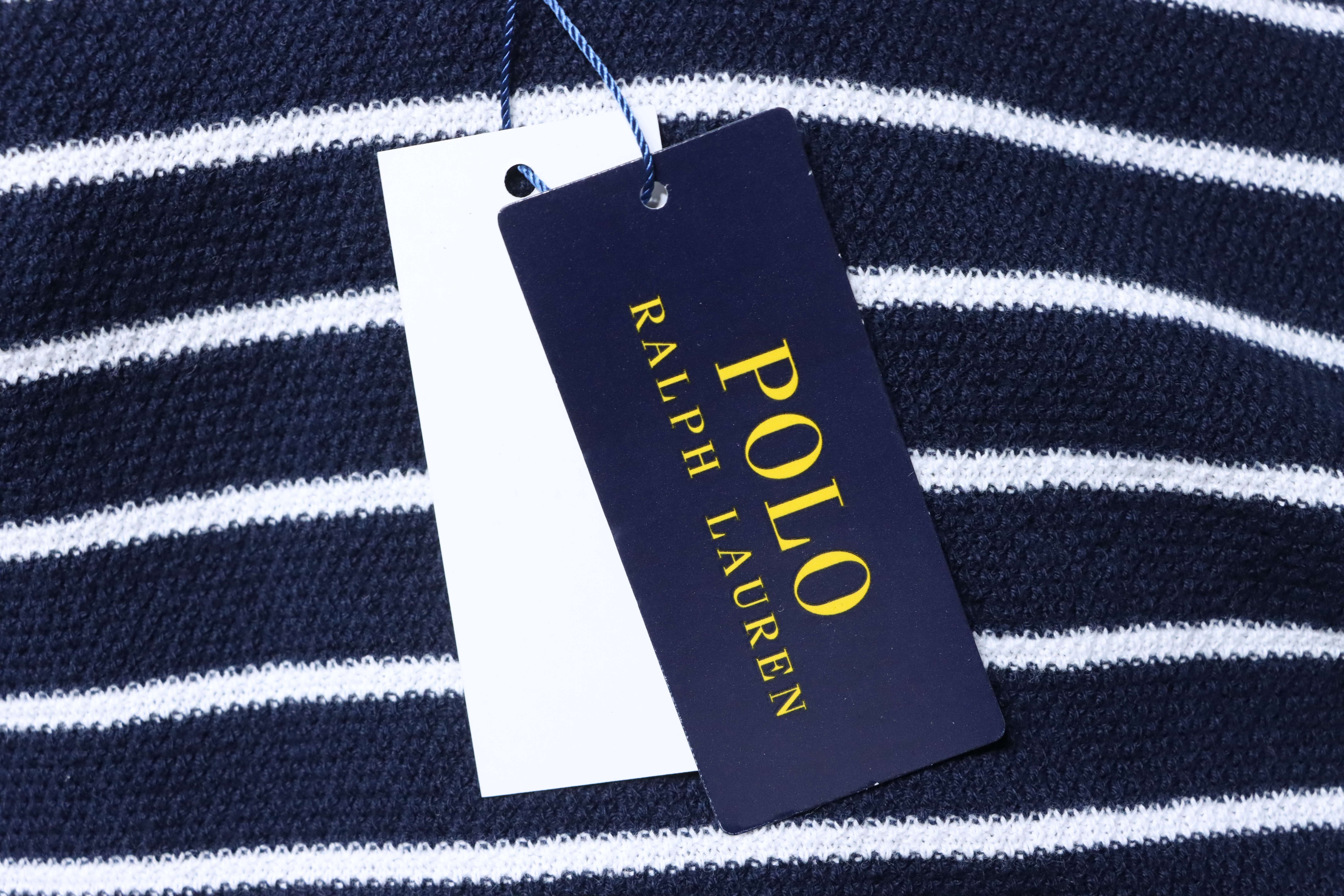 Ralph Lauren Striped Pony Logo Polo Shirt