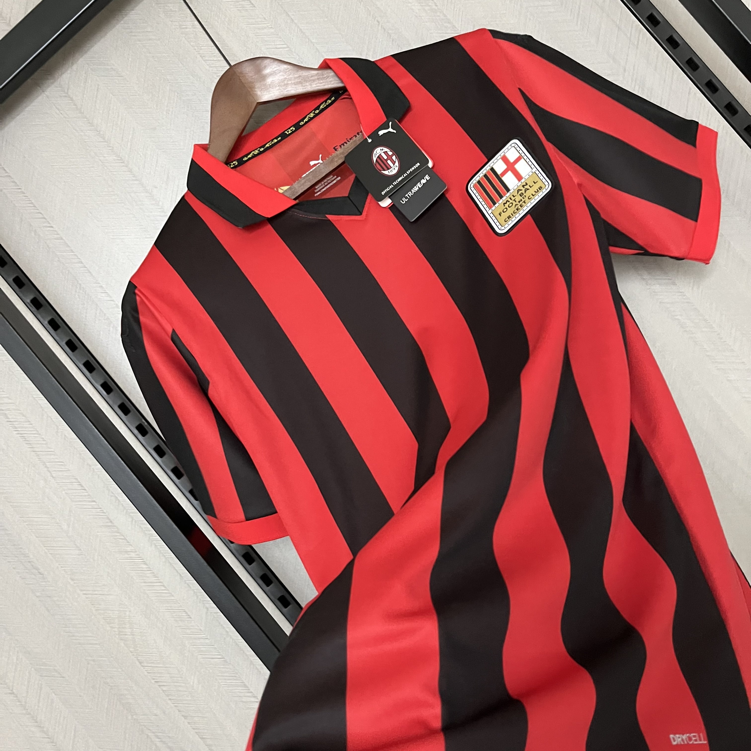 AC Milan Mens 125th Anniversary Red/Black Jersey