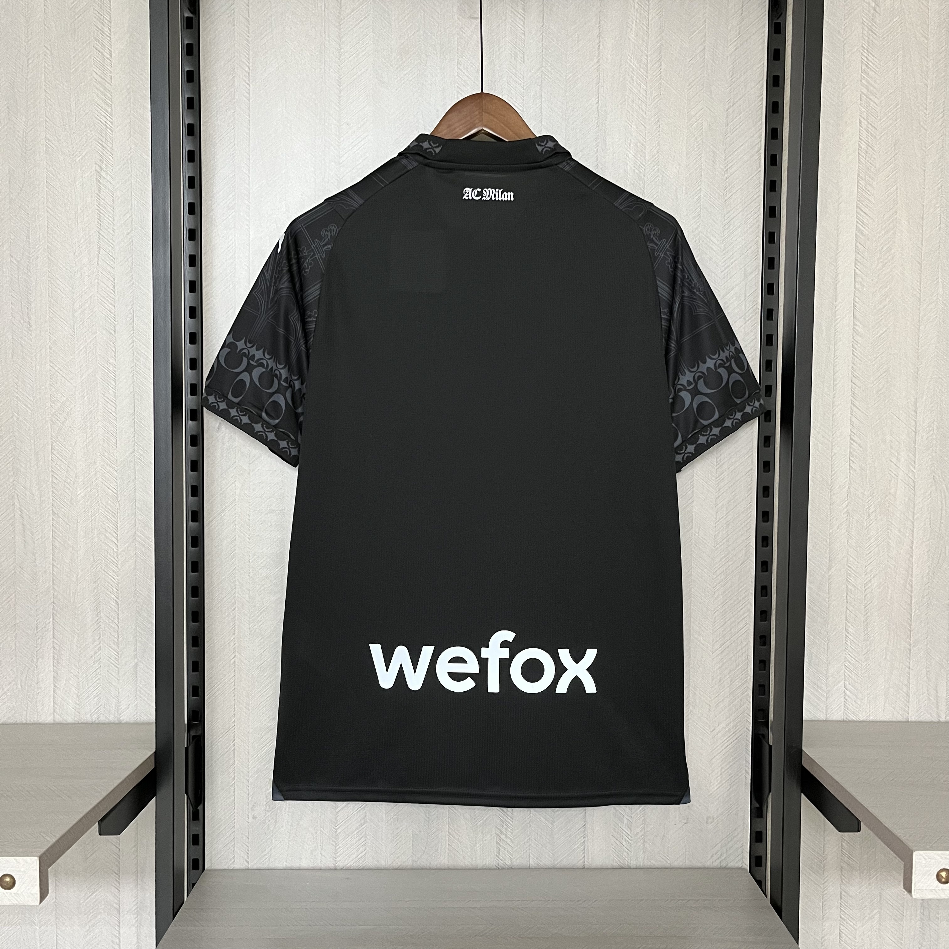 AC Milan Mens Black Joint Edition Jersey