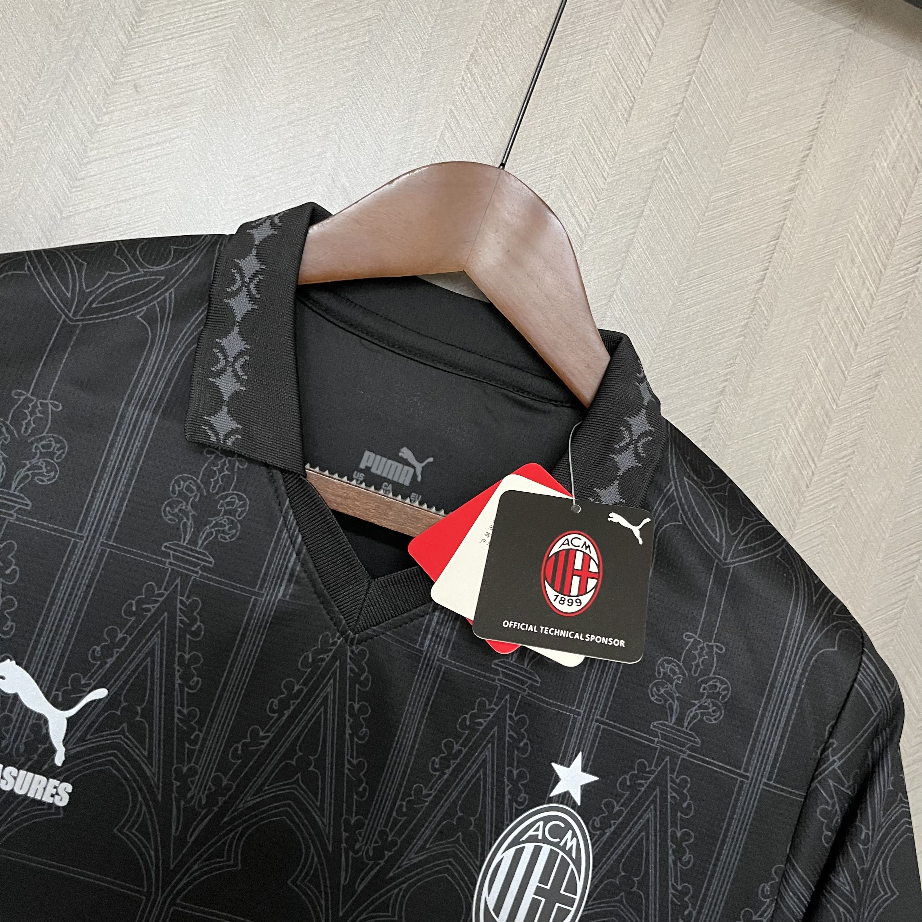 AC Milan Mens Black Joint Edition Jersey