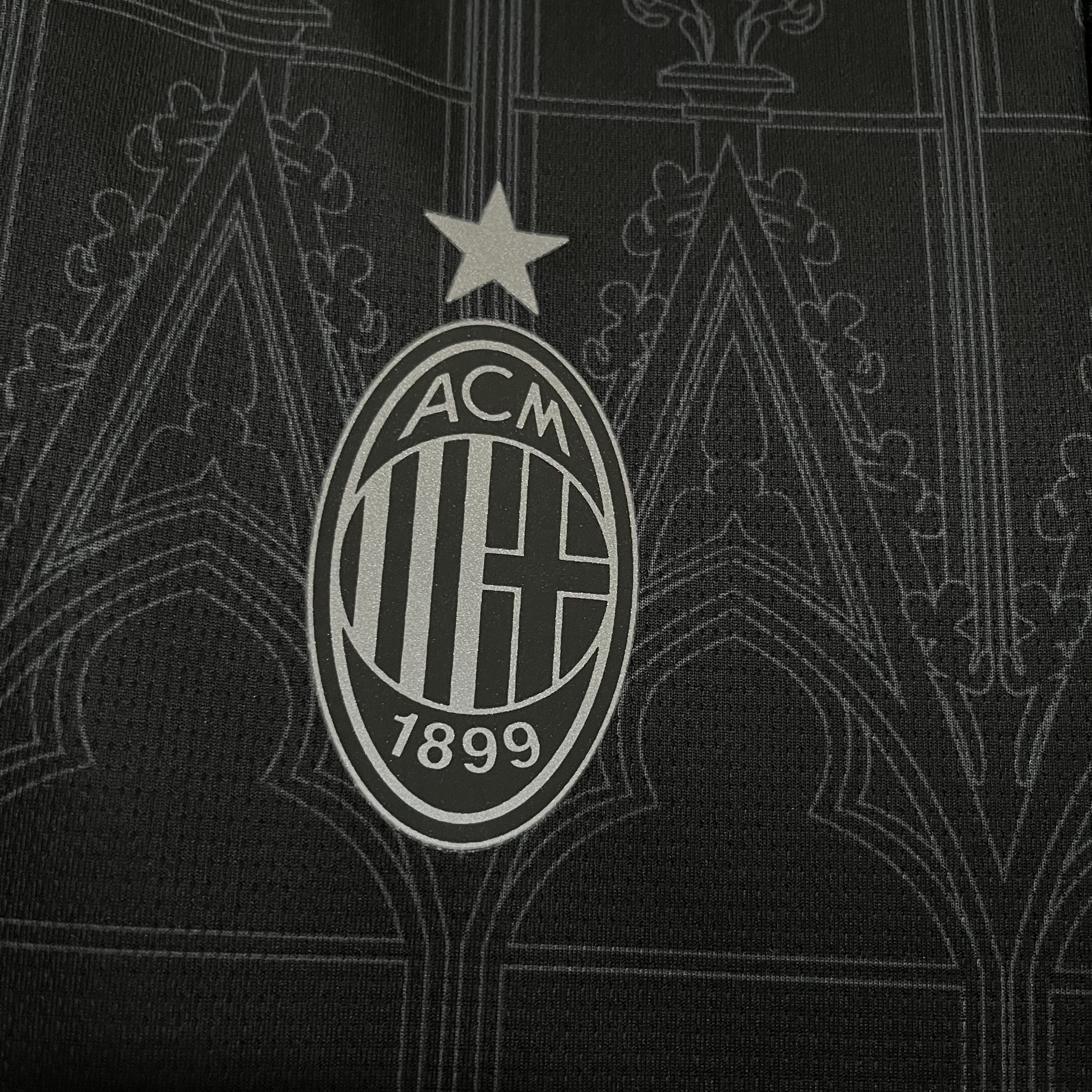 AC Milan Mens Black Joint Edition Jersey