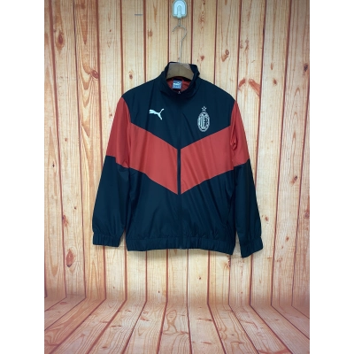 AC Milan Mens Black/White Windbreaker Jacket 01