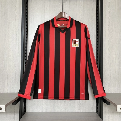 AC Milan Mens Long Sleeve 125th Anniversary Red/Black Jersey 01